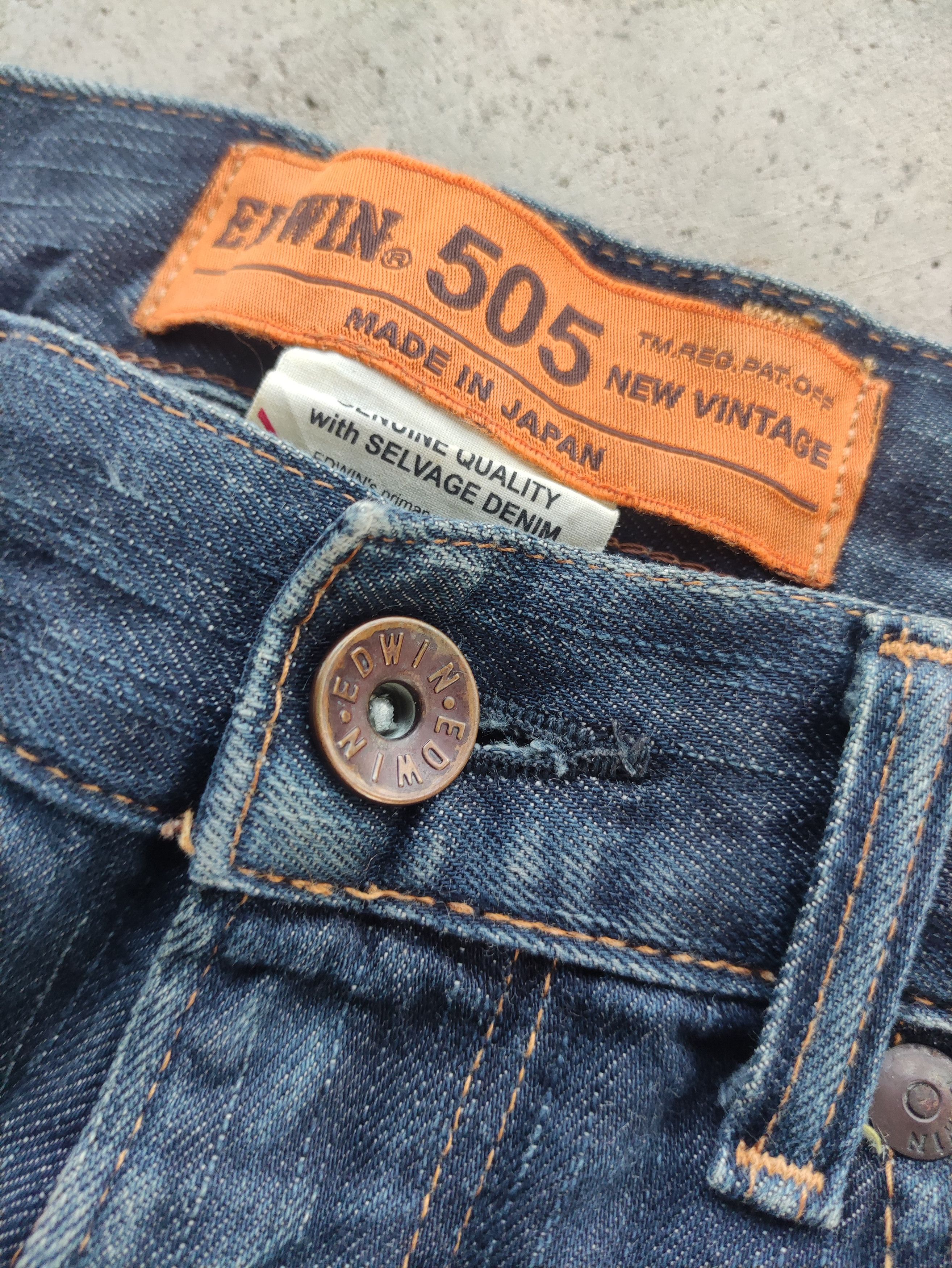 Edwin Vintage Edwin Japan Selvage Distressed Faded Denim Size US 34 / EU 50 - 5 Thumbnail