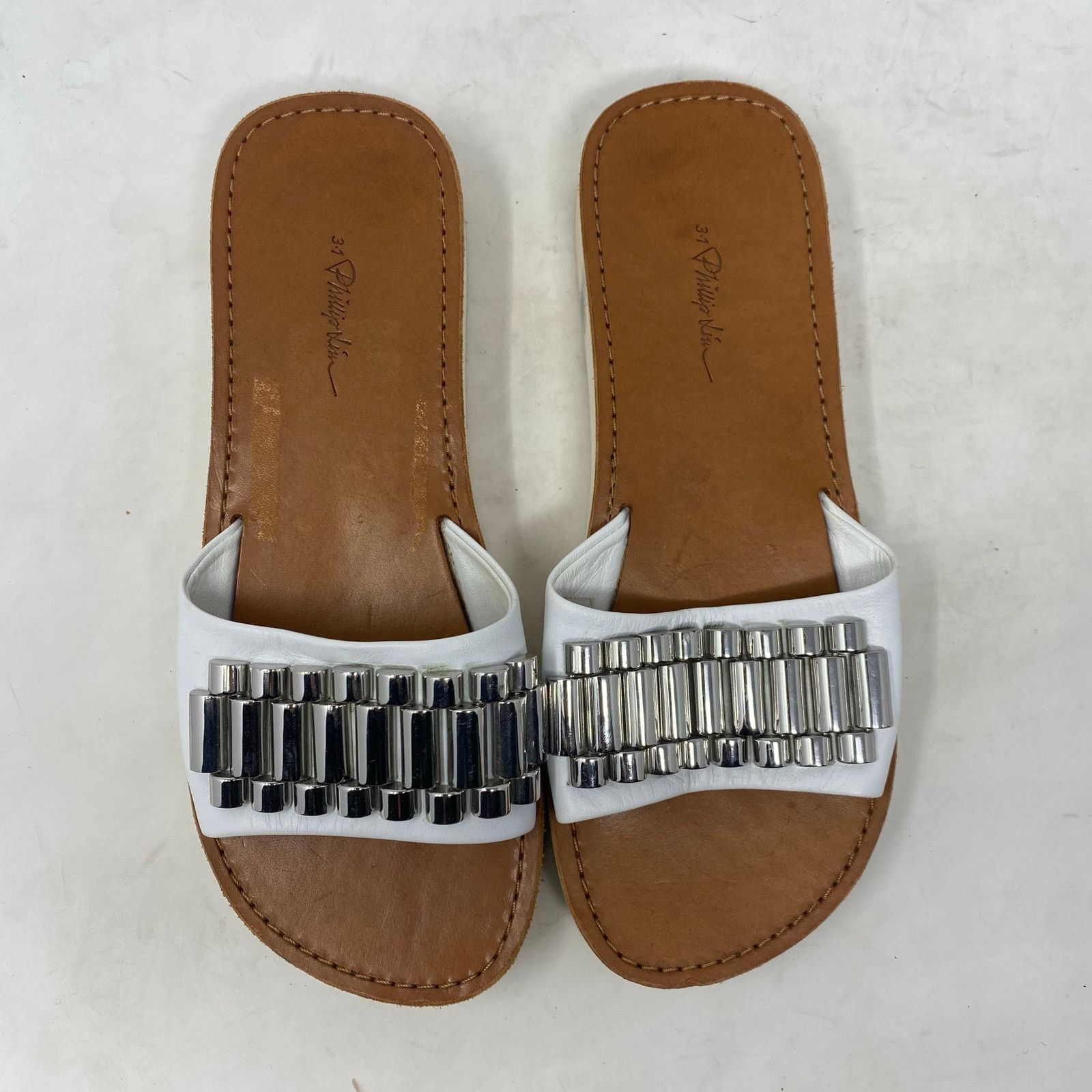 3.1 Phillip Lim 3.1 Phillip Lim Sandals White Platform Sliders Wpmens Size 8 Size US 8 / IT 38 - 4 Thumbnail