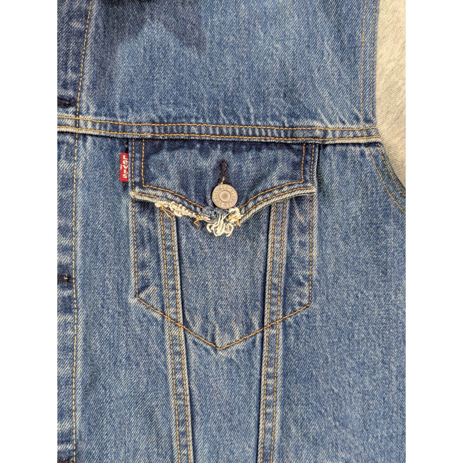 Levi's Custom Levi’s Barbed Wire Bleached Hooded Trucker Jacket L Size US L / EU 52-54 / 3 - 5 Thumbnail
