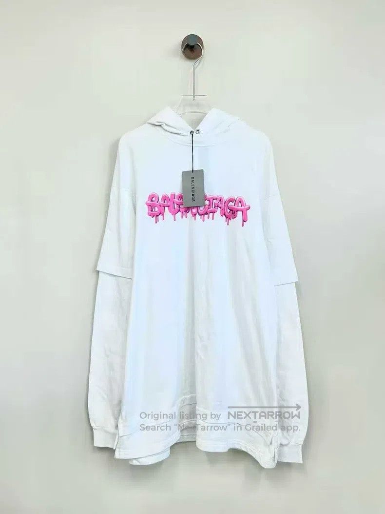 Balenciaga Balenciaga White and pink jelly letter logo faux two-piece Size US XXS / EU 40 - 1 Thumbnail