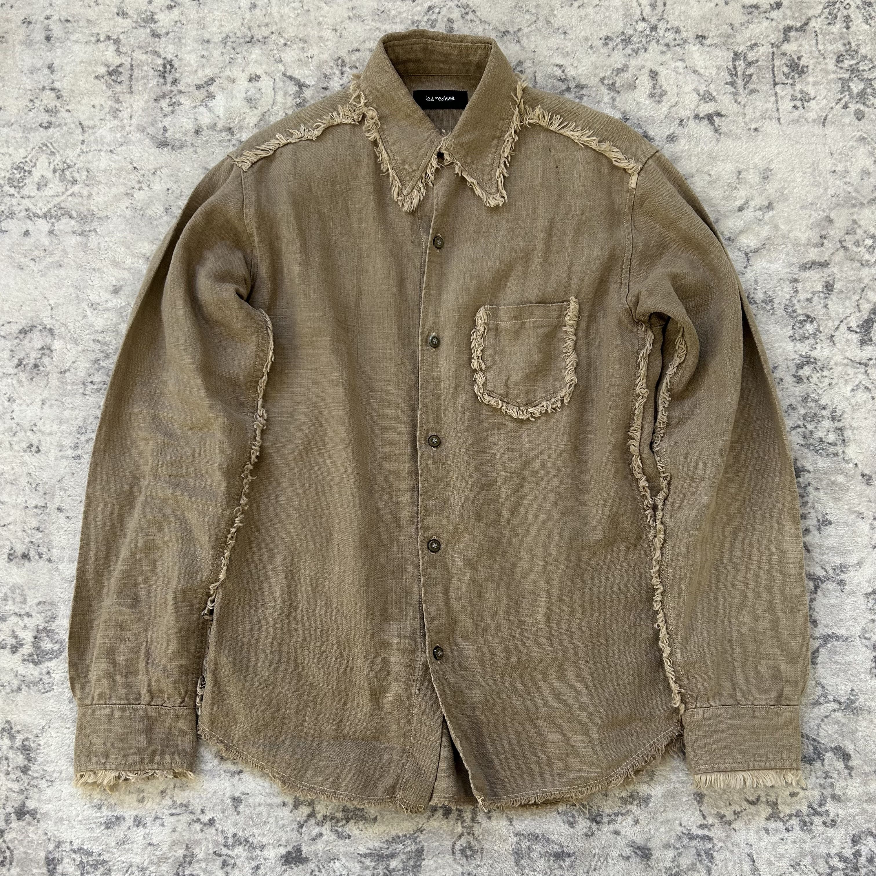 Led Rechwe Frayed Western Button Up Shirt