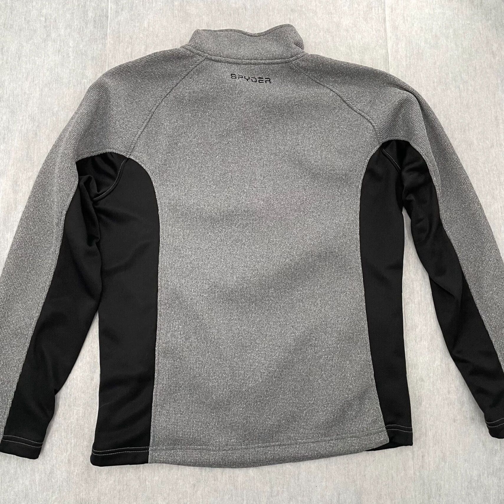 Spyder Spyder Jacket Adult L Gray Black 1/4 Zip Pullover Fleece Logo Mens Size US L / EU 52-54 / 3 - 2 Thumbnail
