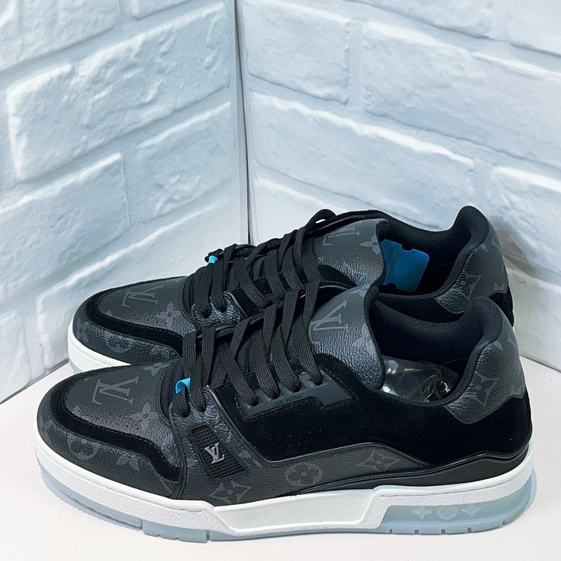 Louis Vuitton Louis Vuitton Trainer Low-top Black Fashion Sneakers 0079 Size US 8.5 / EU 41-42 - 1 Thumbnail
