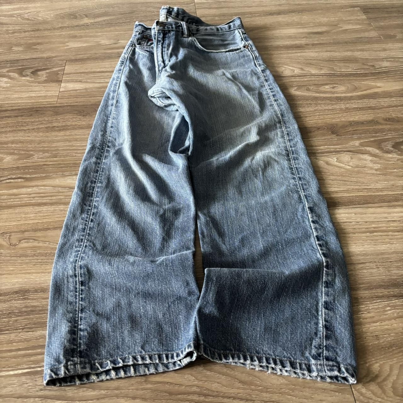Polo Ralph Lauren Crazy Vintage Y2K/2000s Grunge Faded Wash Polo Ralph Lauren Denim Jeans! 33x29 Size US 33 - 3 Thumbnail