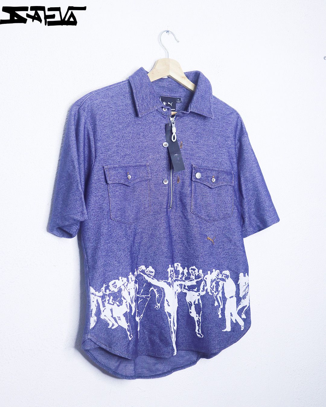 Maison MIHARA YASUHIRO Maison Mihara Polo Indigo Shirt Size US M / EU 48-50 / 2 - 2 Thumbnail