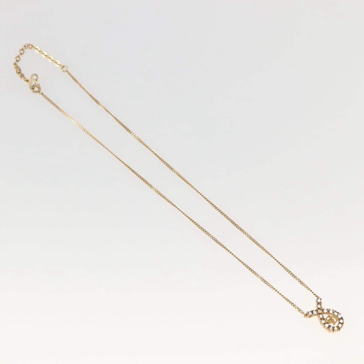 Dior Christian Dior CD Pendant Necklace Metal and Crystals Size ONE SIZE - 1 Thumbnail