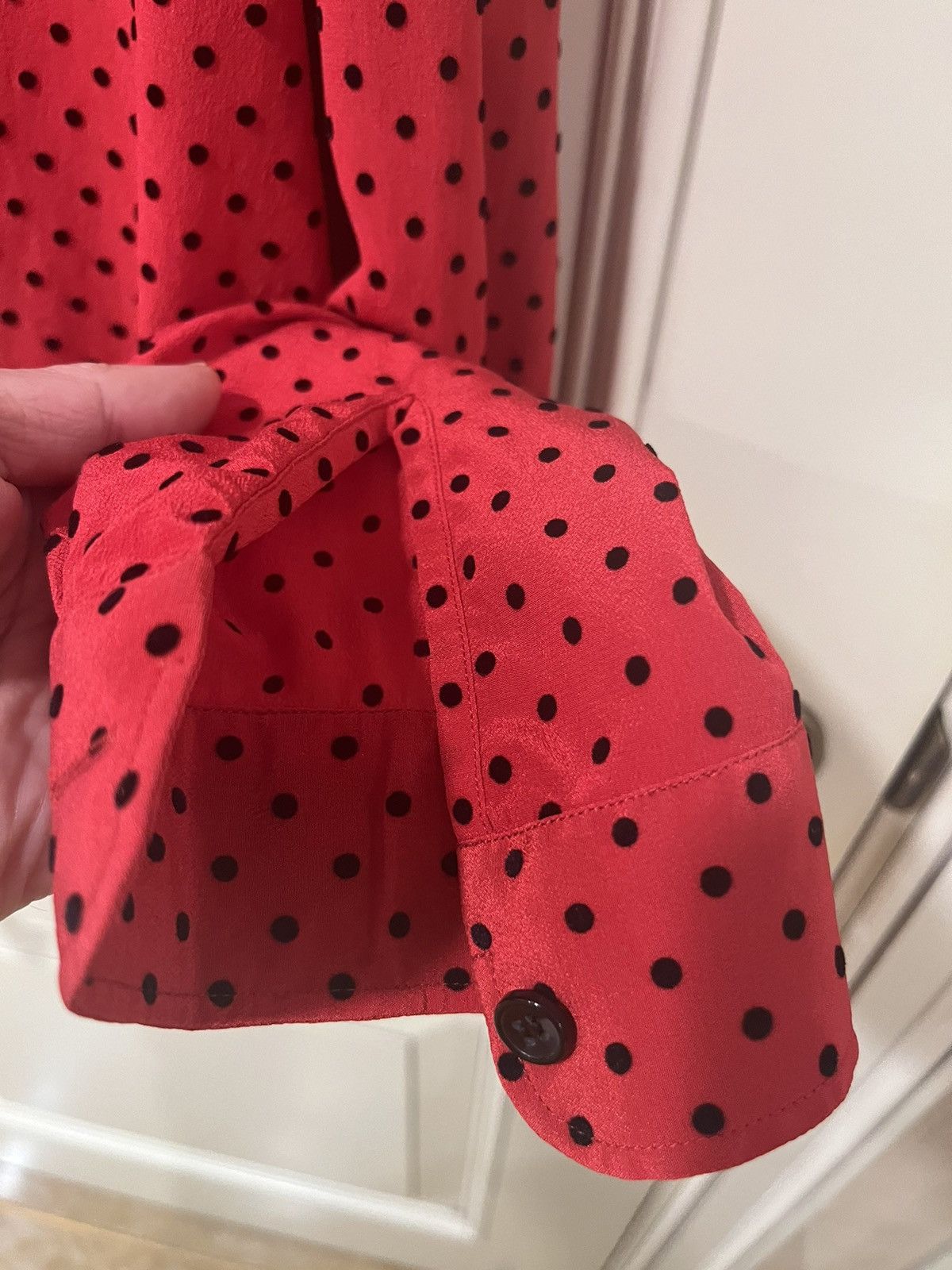 Saint Laurent Paris polka dots silk shirt collar size40 Size US M / EU 48-50 / 2 - 16 Thumbnail