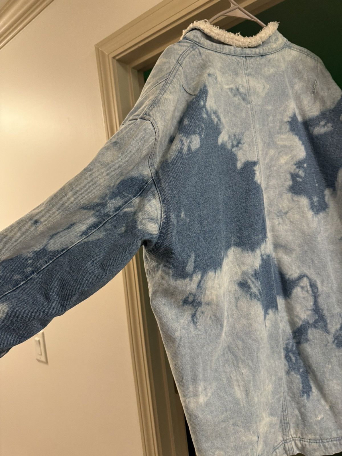 Forever 21 Bleached Denim Overcoat Jacket Sherpa Size US L / EU 52-54 / 3 - 10 Thumbnail