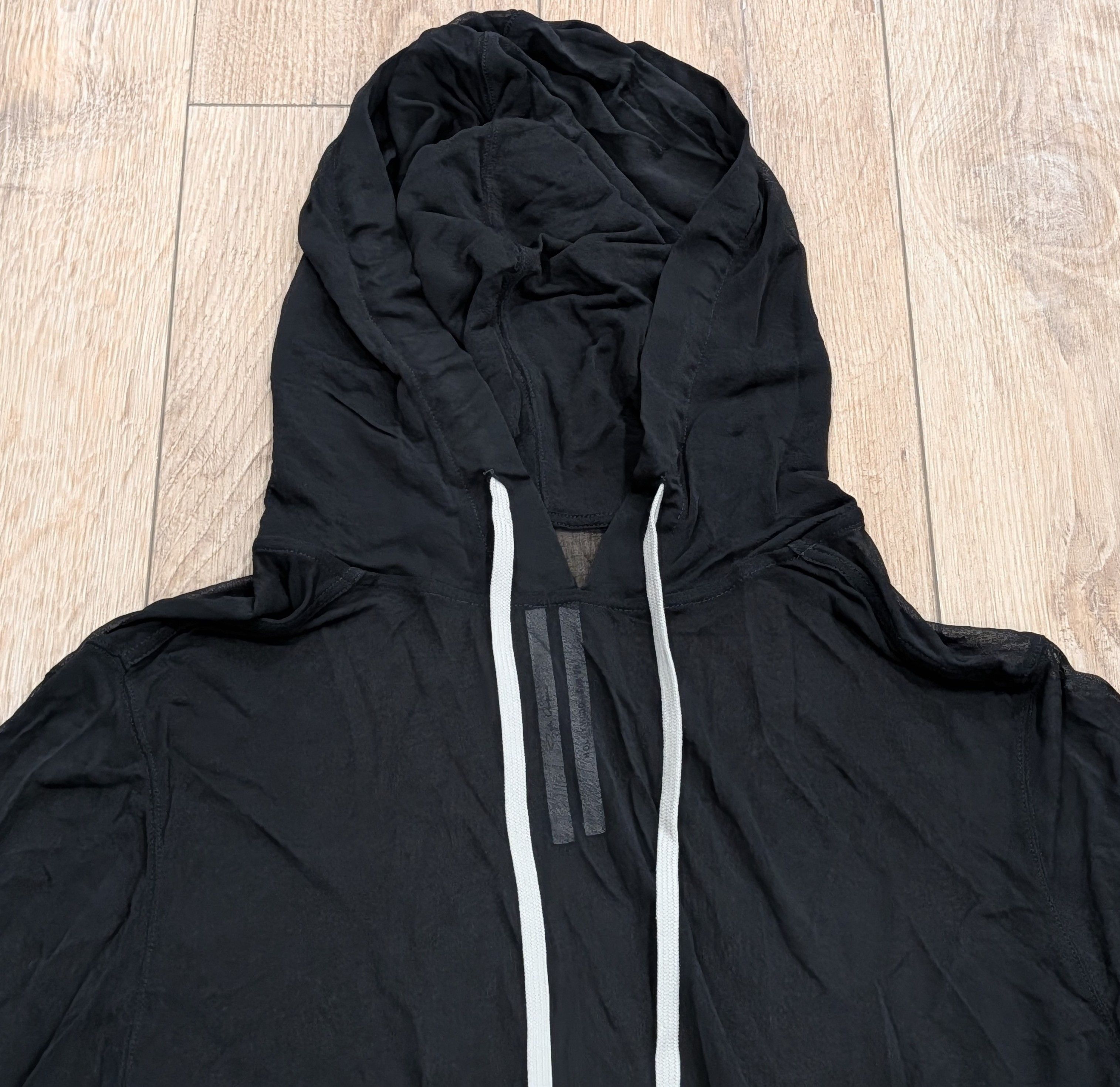 Rick Owens RICK OWENS Viscose Pullover Lightweight Hoodie Black Medium Size US M / EU 48-50 / 2 - 2 Thumbnail