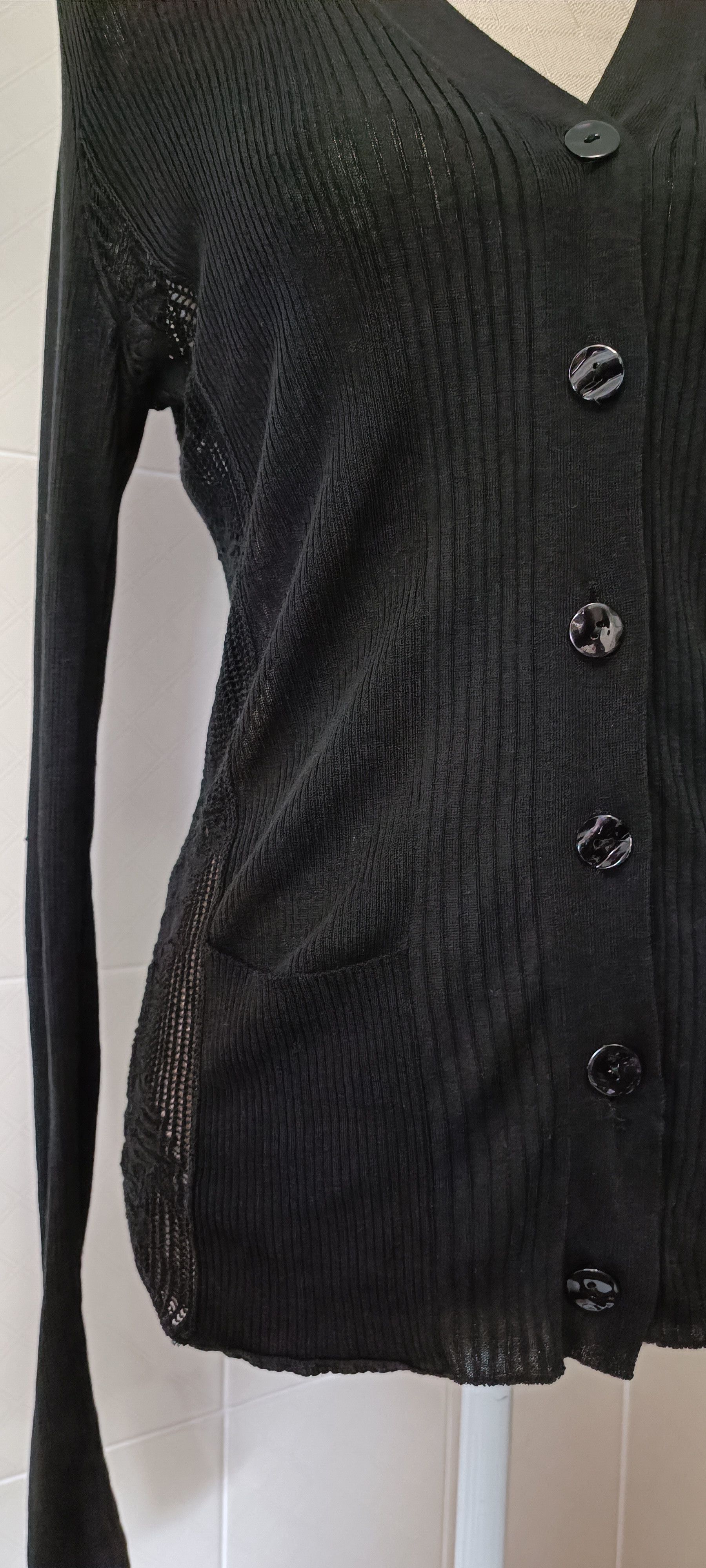 Jean Paul Gaultier 2000's - Black cotton jacket, with ribbed fabric Size M / US 6-8 / IT 42-44 - 12 Thumbnail