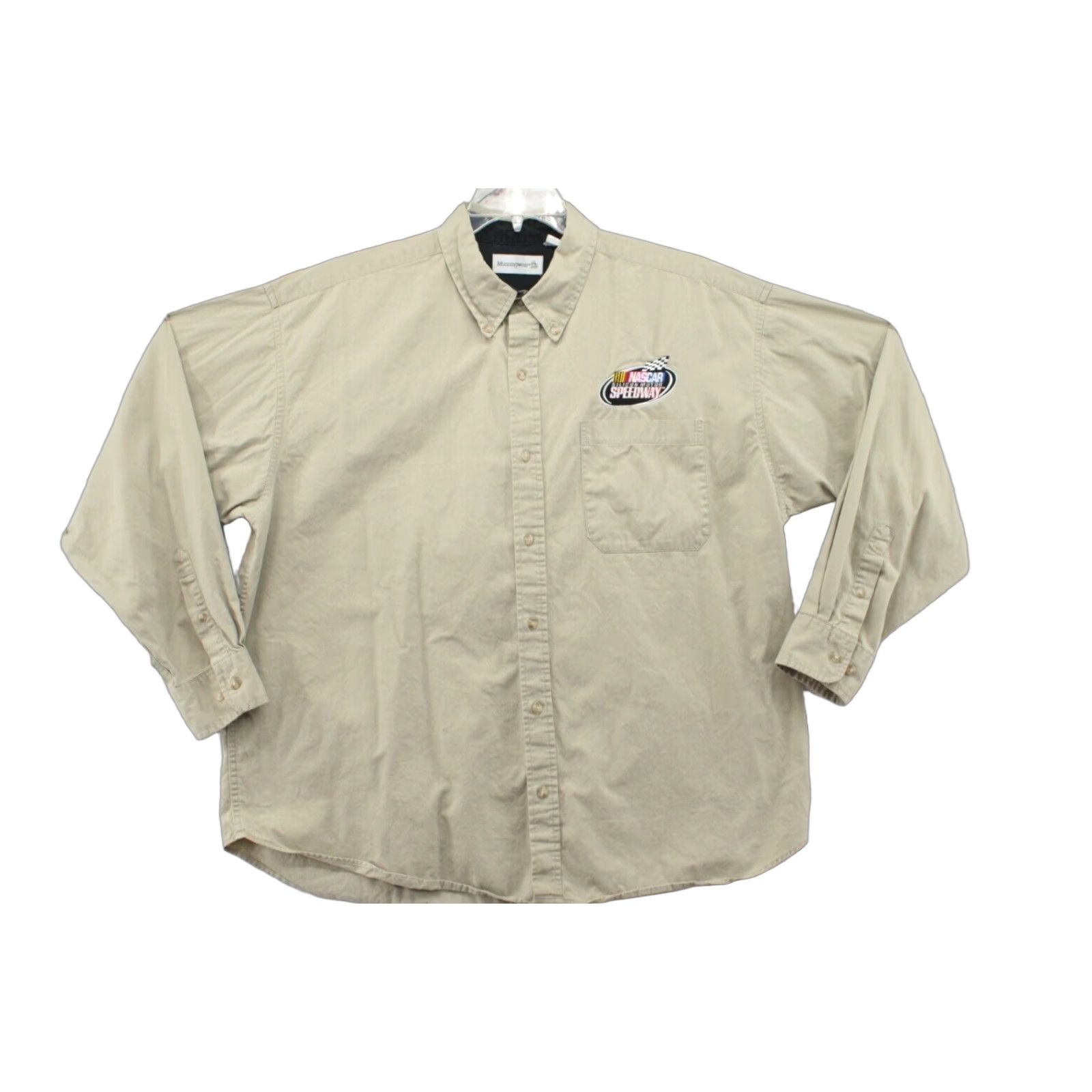 Vintage VTG NASCAR Munsingwear Shirt Mens XL Khaki Cotton 100% Cotton Button-Up Collared Long Sleeve Size US XL / EU 56 / 4 - 1 Thumbnail