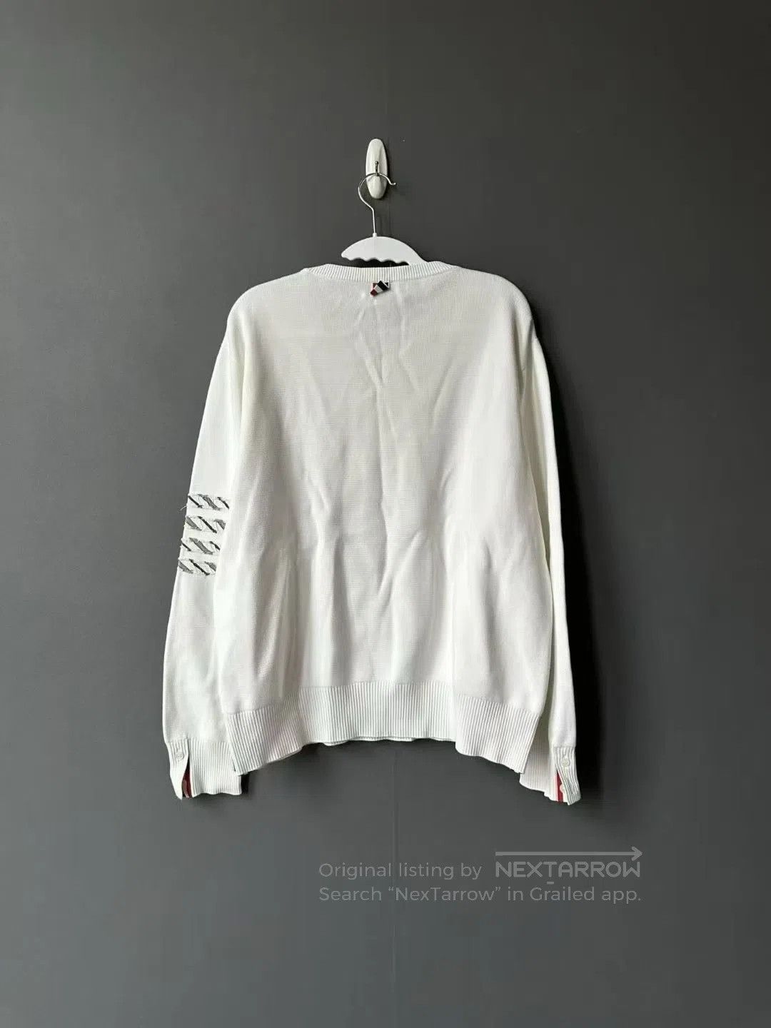 Thom Browne Thom Browne White Sweater| Size US XL / EU 56 / 4 - 2 Thumbnail