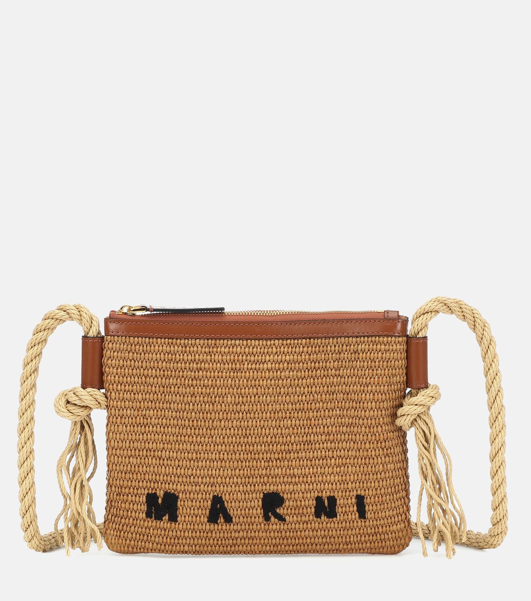 Marni o1f1d3z0525 Size: OS / Cotton- Blend Crossbody Bag in Beige Size ONE SIZE - 2 Thumbnail