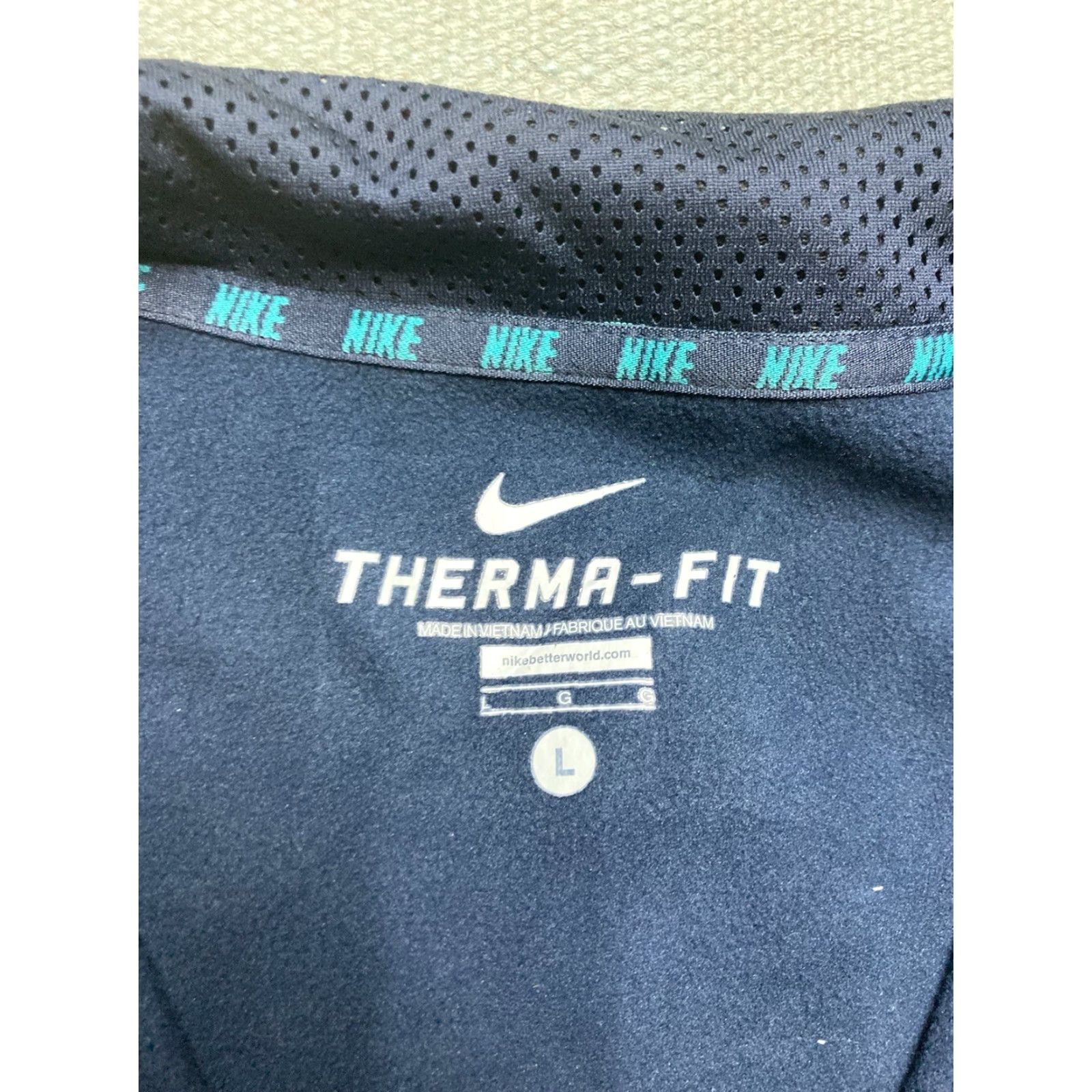 Nike Nike Therma 1/4 Zip Long Sleeve Jacket Pullover Sweatshirt Blue Large Men Size US L / EU 52-54 / 3 - 6 Thumbnail