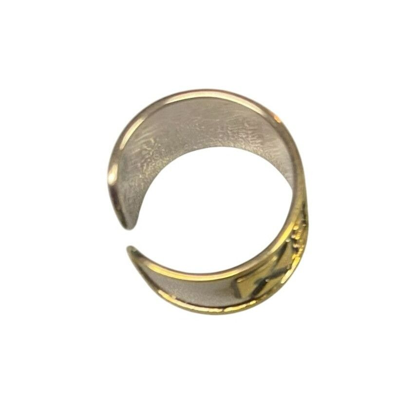 Other Gold & Silver-Tone Ring Set With Black Bamboo & Engraved Des Size ONE SIZE - 4 Thumbnail