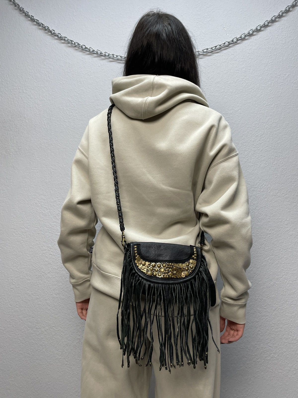 If Six Was Nine VINTAGE ARCHIVE LEATHER METAL KAMRII STYLE MESSENGER BAG 00s Size ONE SIZE - 8 Thumbnail