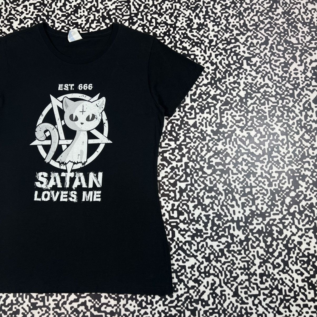 Japanese Brand Vintage Y2K Satan Loves Me Gothic Band Style T-shirt Devil Size M / US 6-8 / IT 42-44 - 5 Thumbnail