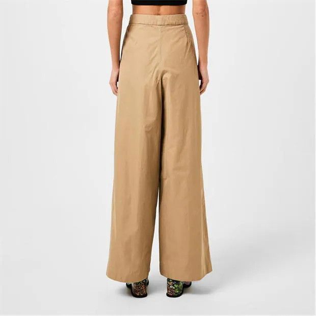 Dries Van Noten o1g2r1mq1024 Pleated Cotton Pant in Beige Size 29" - 5 Thumbnail