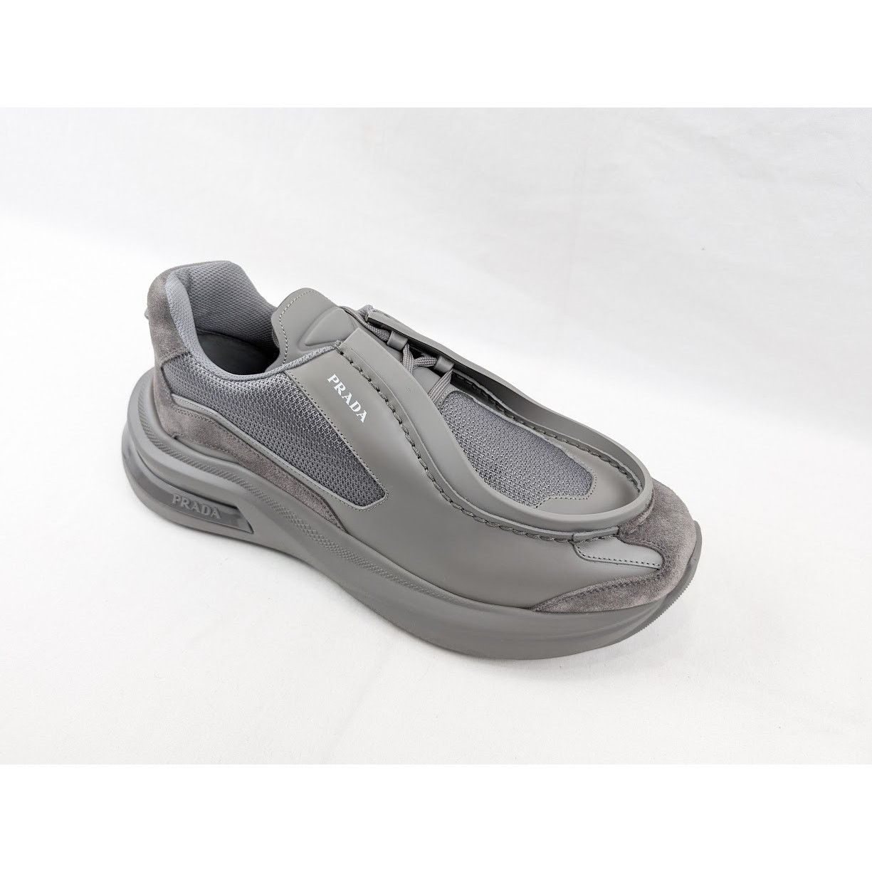 Prada o1rshd1 Spaz Rois Bike Sneakers in Marmo Size US 12 / EU 45 - 2 Thumbnail
