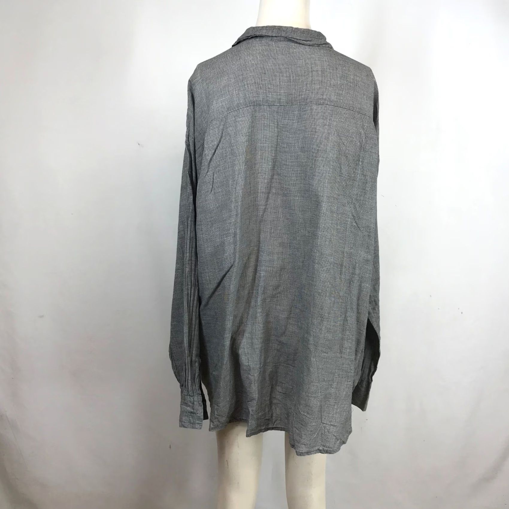Vintage CP Shades Sausalito Womens Grey Micro Houndstooth Cotton Button Down Shirt XL Size XL / US 12-14 / IT 48-50 - 5 Thumbnail