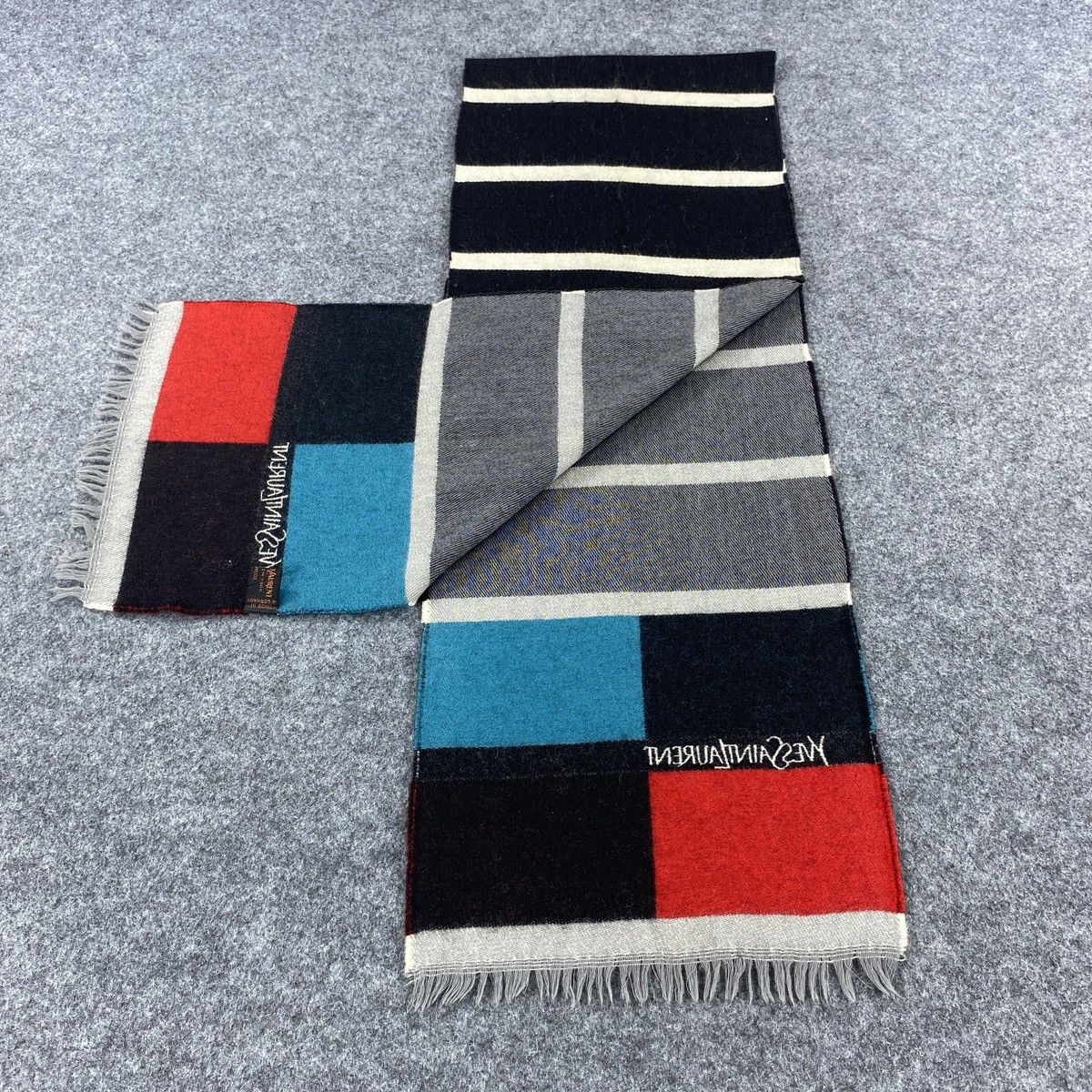 Vintage × Yves Saint Laurent Yves Saint Laurent Scarf # Muffler # Neckwear # D590 Size ONE SIZE - 7 Thumbnail