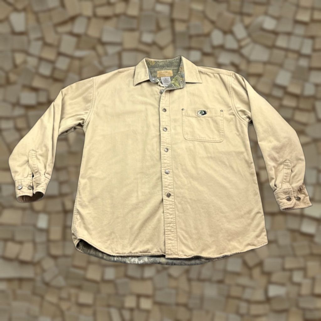 Vintage Mossy Oak Shirt Adult LARGE Brown Camouflage Lined Heavyweight Shacket Campfire Size US L / EU 52-54 / 3 - 1 Thumbnail
