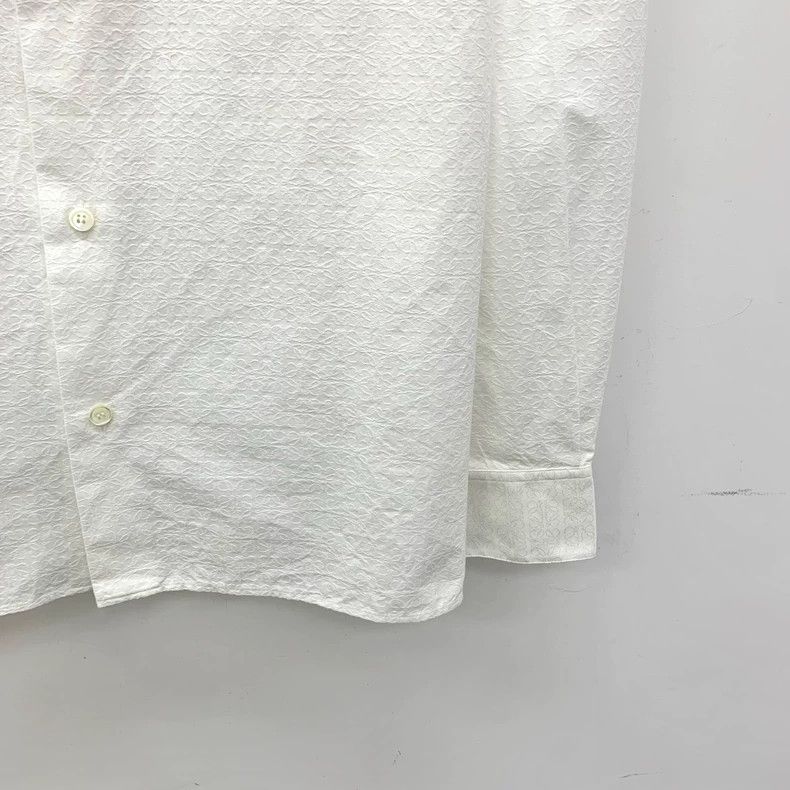 Loewe LOEWE size 37 White Logo Jacquard Full Print Cotton Lapel S Size S / US 4 / IT 40 - 4 Thumbnail