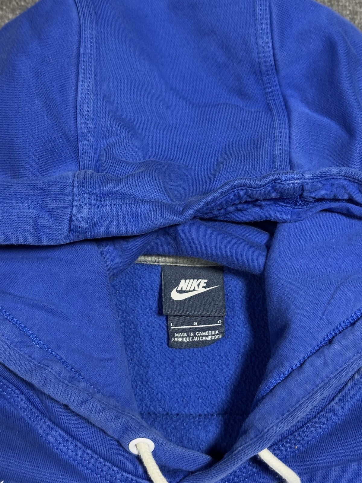 Nike Nike Hoodie Faded Big Swoosh Embroidered Large Blue Size L Size US L / EU 52-54 / 3 - 6 Thumbnail