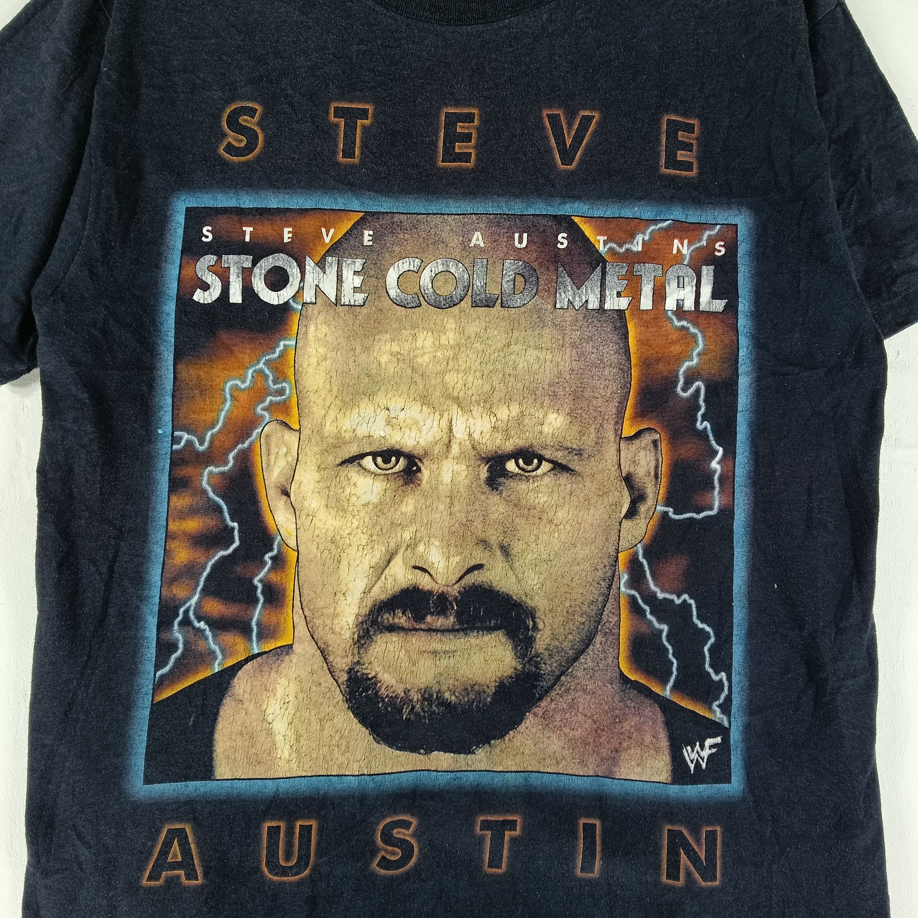 Vintage Vintage 90's Stone Cold Steve Austin Black Medium T Shirt Size US M / EU 48-50 / 2 - 4 Thumbnail