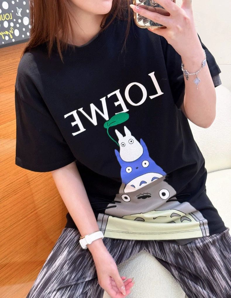 Loewe LOEWE Black short sleeves with dragon and cat patterns Size M / US 6-8 / IT 42-44 - 5 Thumbnail