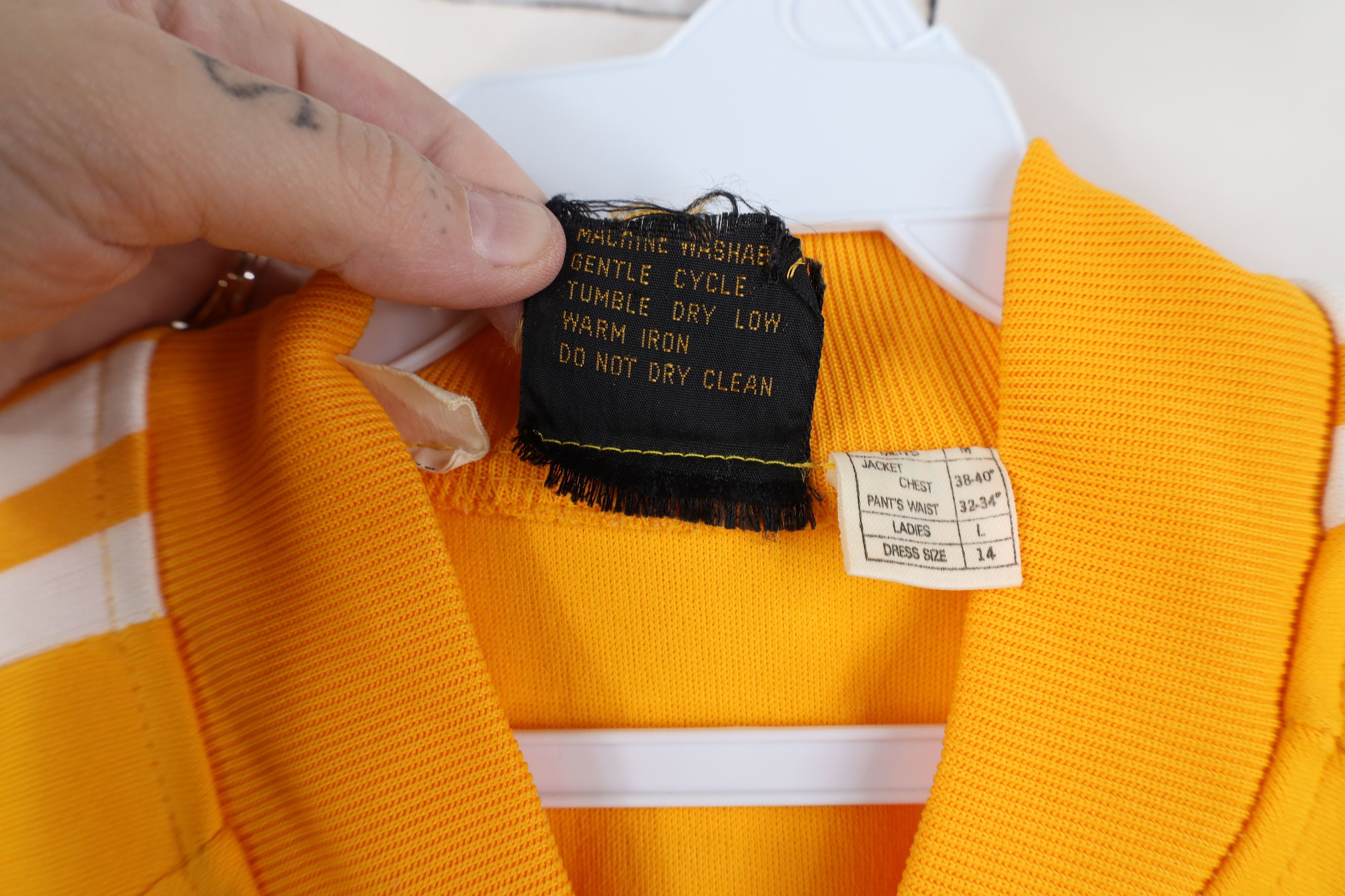 Vintage Vintage 70s Streetwear Striped Warm Up Track Jacket Yellow Size US M / EU 48-50 / 2 - 12 Thumbnail