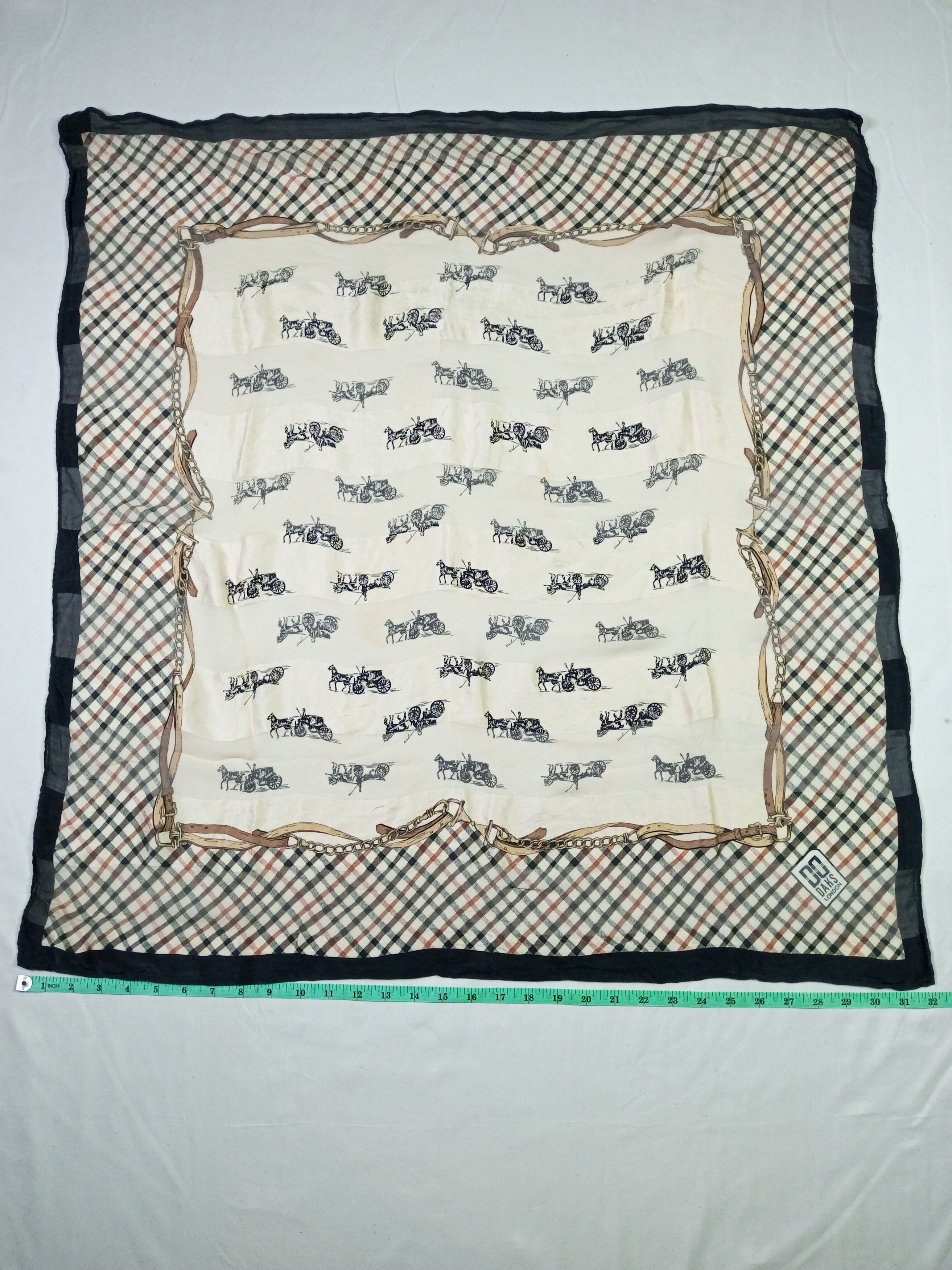 DAKS × Vintage Vintage Daks London Silk Scarf Size ONE SIZE - 10 Thumbnail