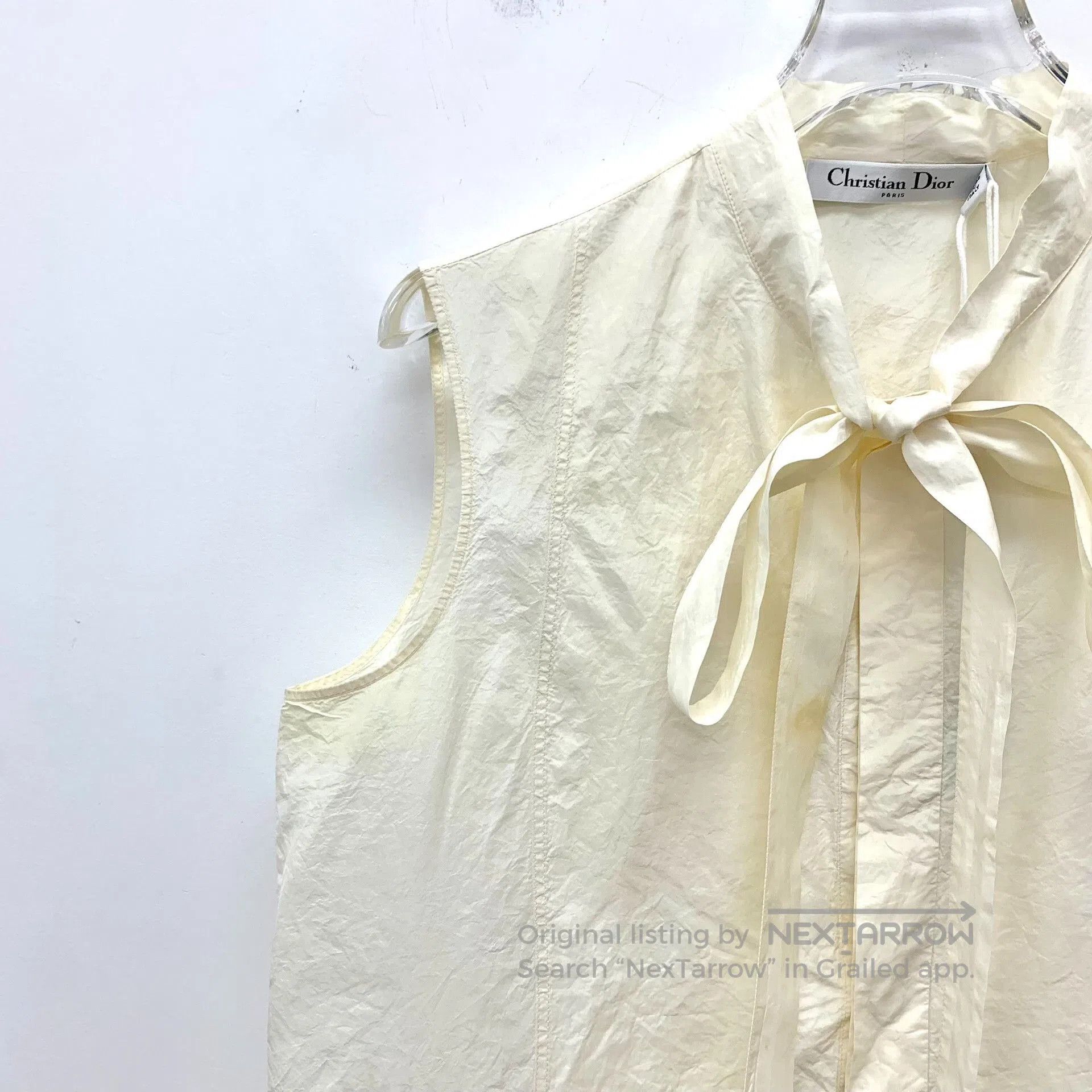 Dior Dior Silk Sleeveless Bee Embroidery Shirt. Size XXS / US 00 / IT 34 - 3 Thumbnail