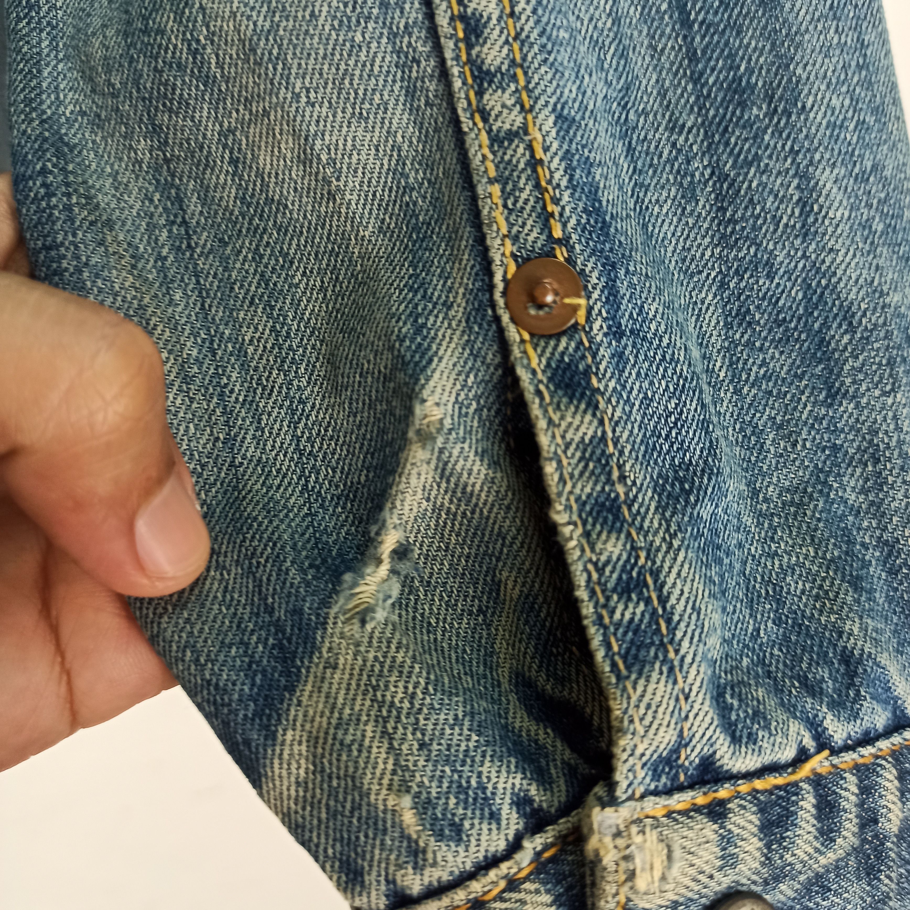 Indigo 🔥STEALS🔥 Rare Indigo Original Made Jacket Jeans Distressed Size US M / EU 48-50 / 2 - 9 Thumbnail