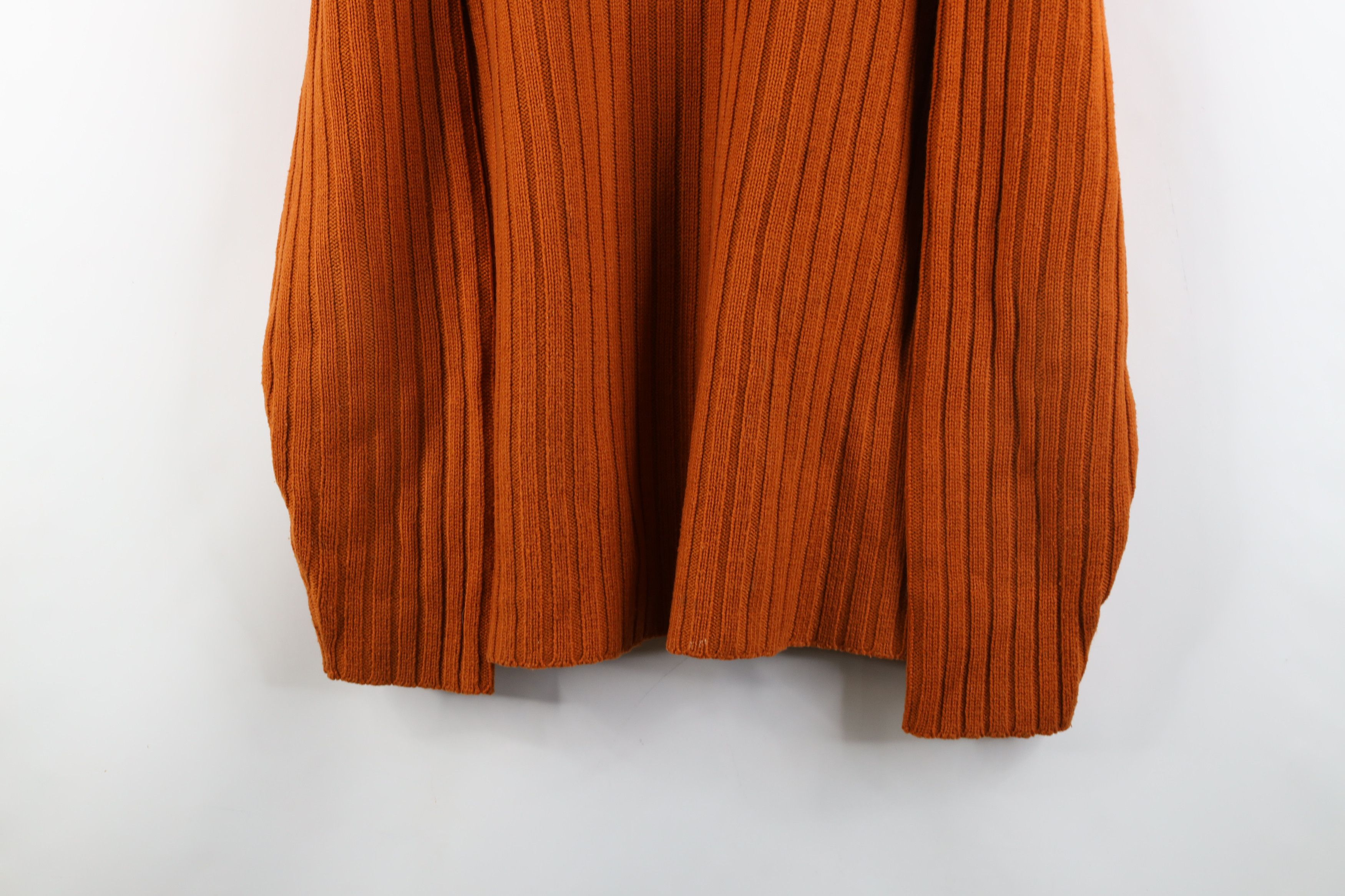 Vintage Vintage 90s Streetwear Ribbed Knit Sweater Burnt Orange Size US L / EU 52-54 / 3 - 3 Thumbnail