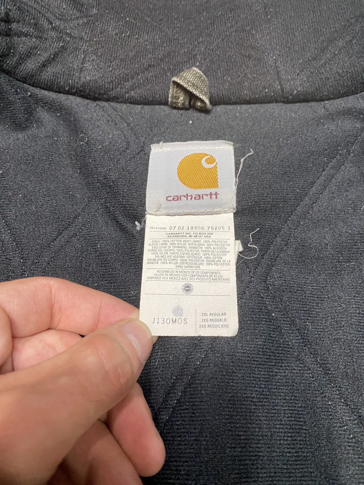 Carhartt × Vintage Vintage Carhartt Green Mos Hooded Active Jacket J130 MOS Size US XXL / EU 58 / 5 - 5 Thumbnail
