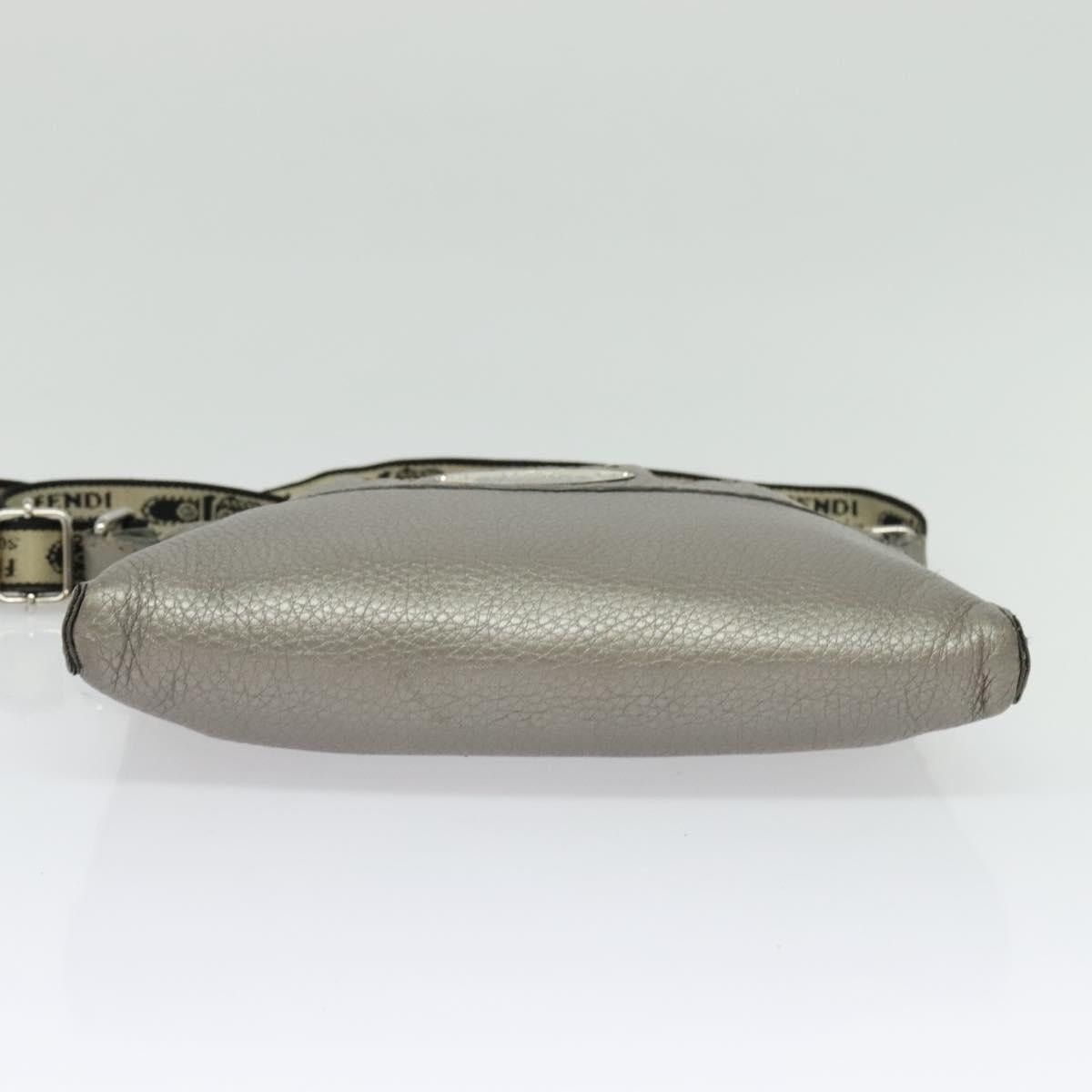 Fendi FENDI Celeria Shoulder Bag Leather Silver Size ONE SIZE - 9 Thumbnail