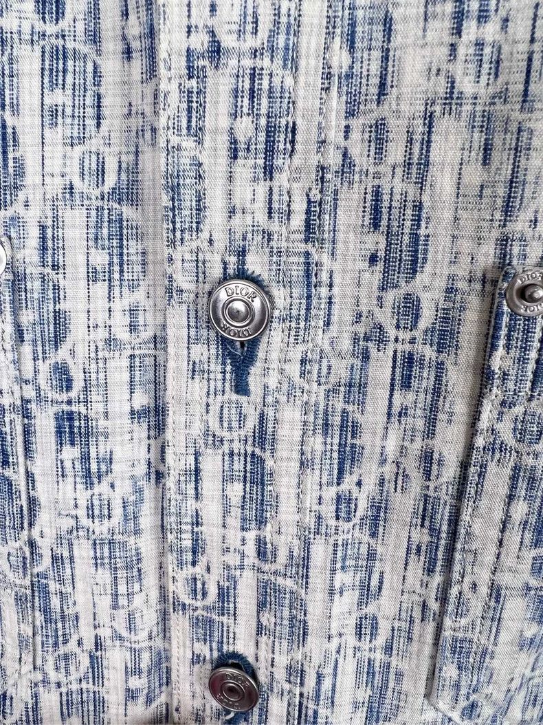 Dior Dior Blue full-print classic logo denim shirt 2504-Nextarro Size US XXS / EU 40 - 5 Thumbnail