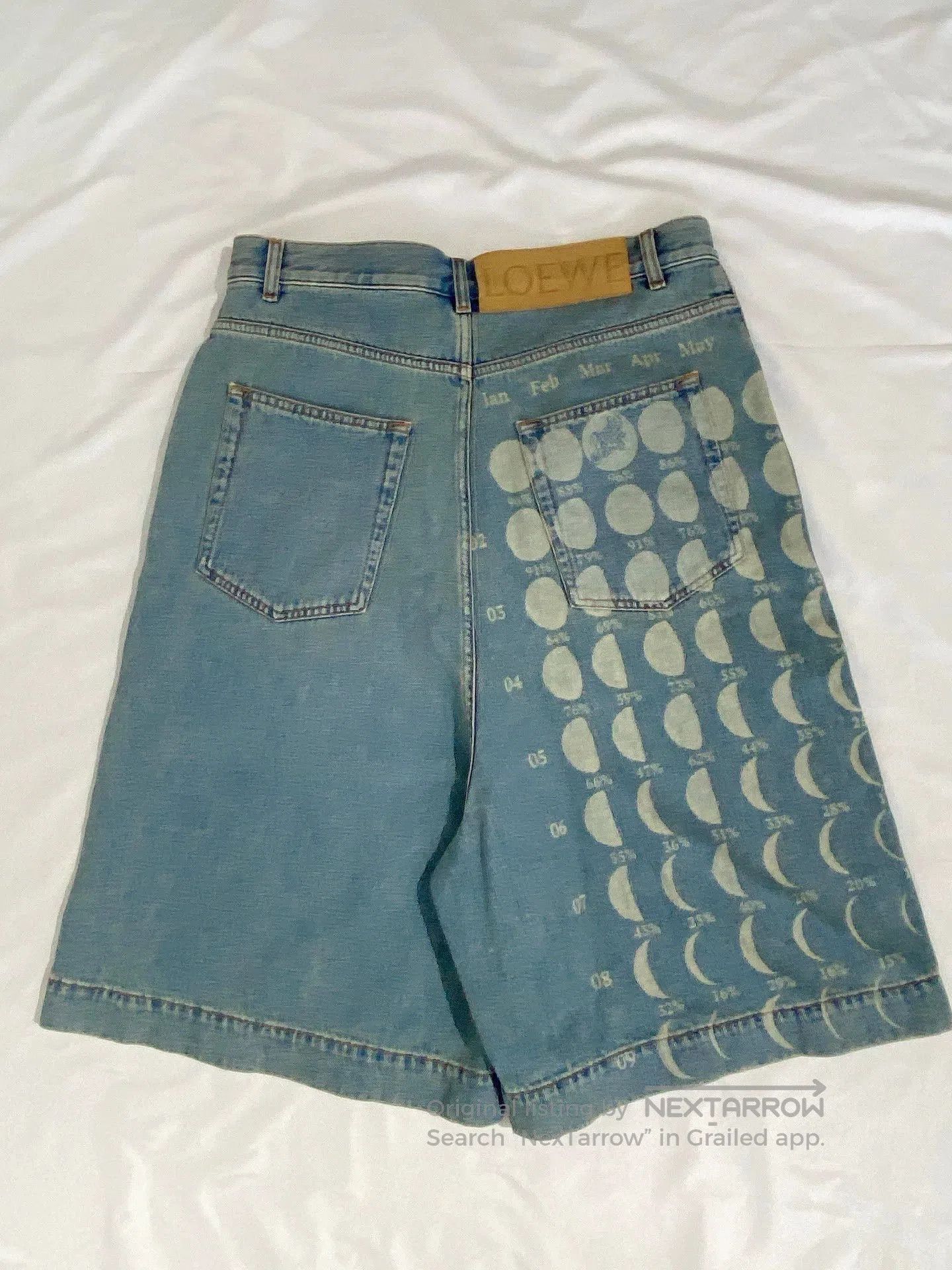 Loewe Loewe Moon Phase Denim Shorts. Size US 38 / EU 54 - 2 Thumbnail
