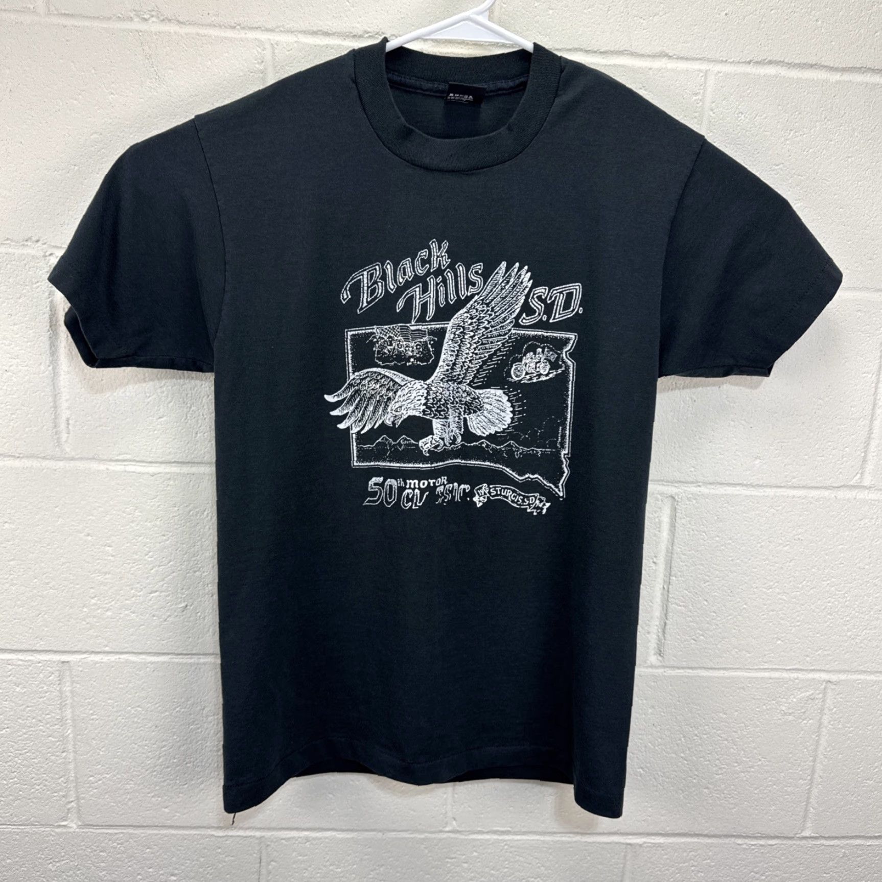 Vintage VINTAGE Sturgis 50th Anniversary Black Hills Rally T Shirt L Men Black Eagle Rushmore 1990s Screen Stars Graphic Tee Size US L / EU 52-54 / 3 - 2 Thumbnail