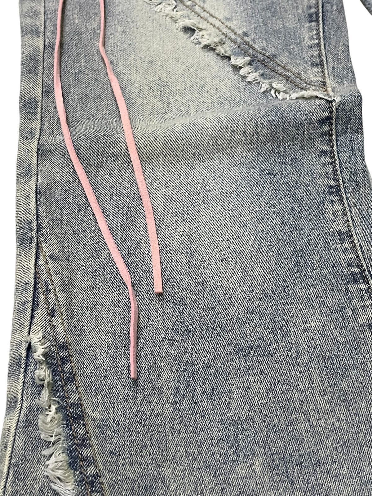 If Six Was Nine × LOWBOX × Le Grande Bleu (L.G.B.) Paneled Laces Flare Japanese Brand Vintage Jeans Size US 28 / EU 44 - 8 Thumbnail