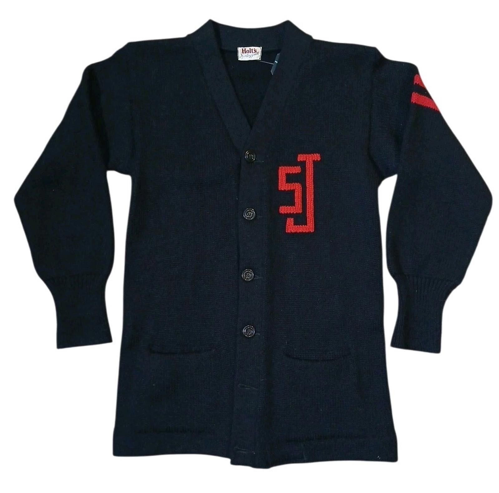 Holt Renfrew 50s Holt's Sporting Goods Sz M Varsity SJ Letterman Sweater Size US M / EU 48-50 / 2 - 1 Thumbnail