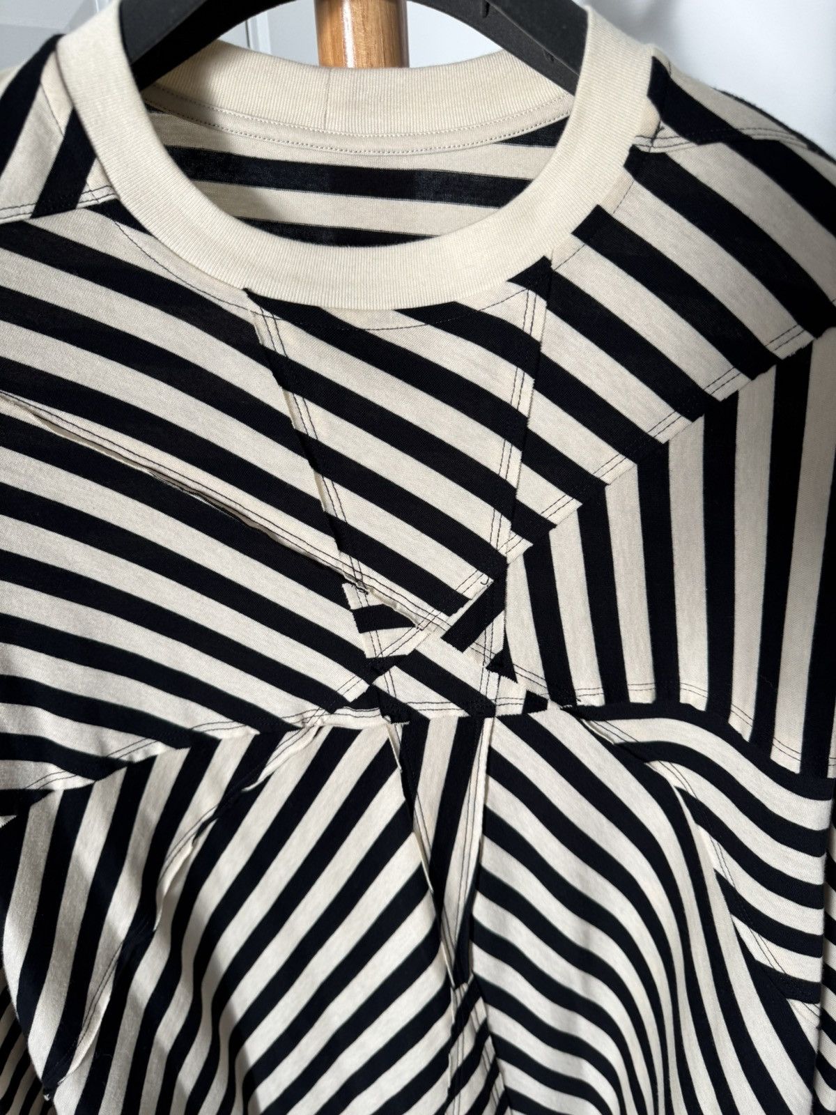 Rick Owens DRKSHDW Crater Striped Sweatshirt