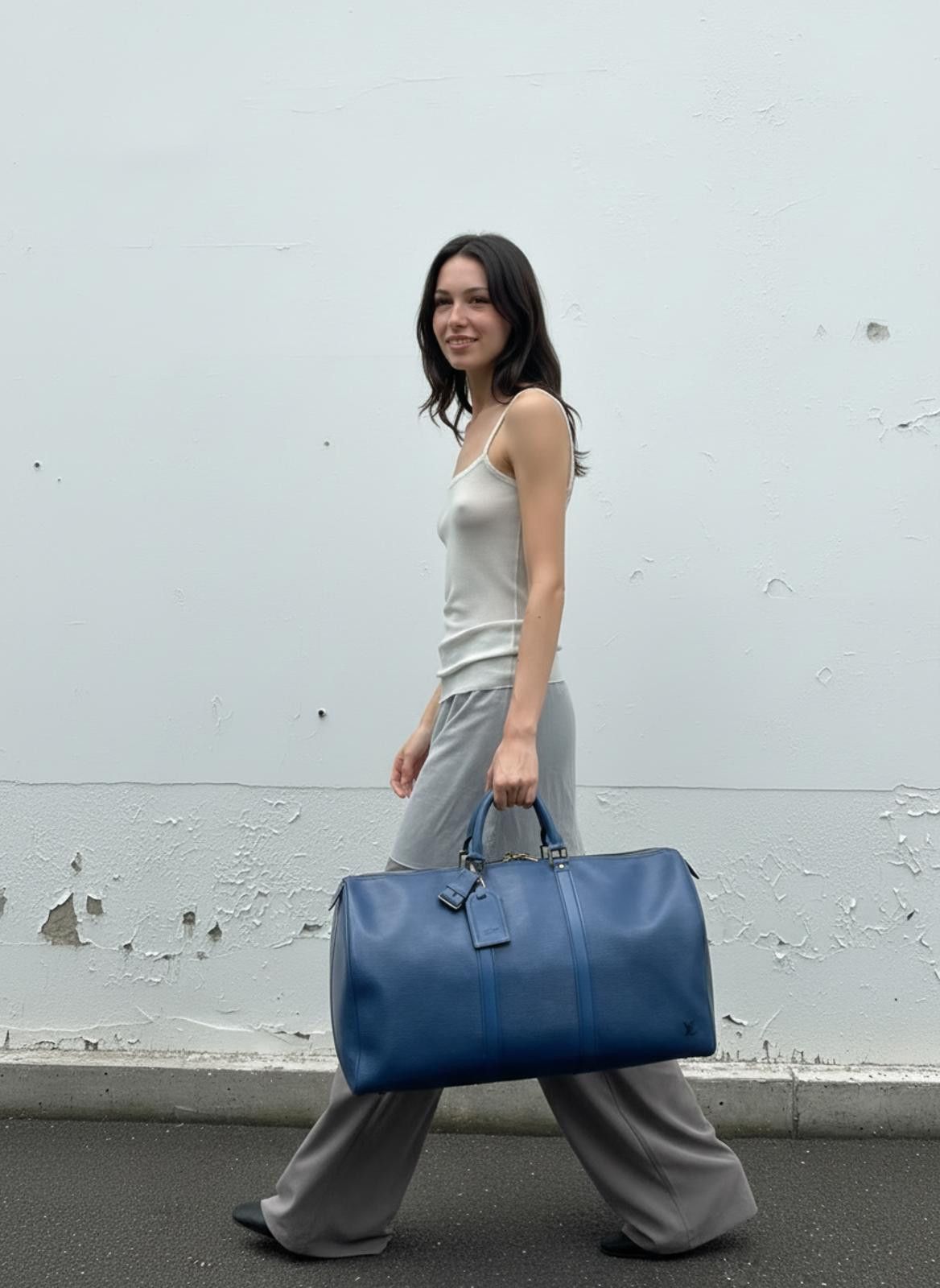 Louis Vuitton Louis Vuitton - Blue Epi Leather Keepall 50 Duffel Bag Size ONE SIZE - 1 Thumbnail