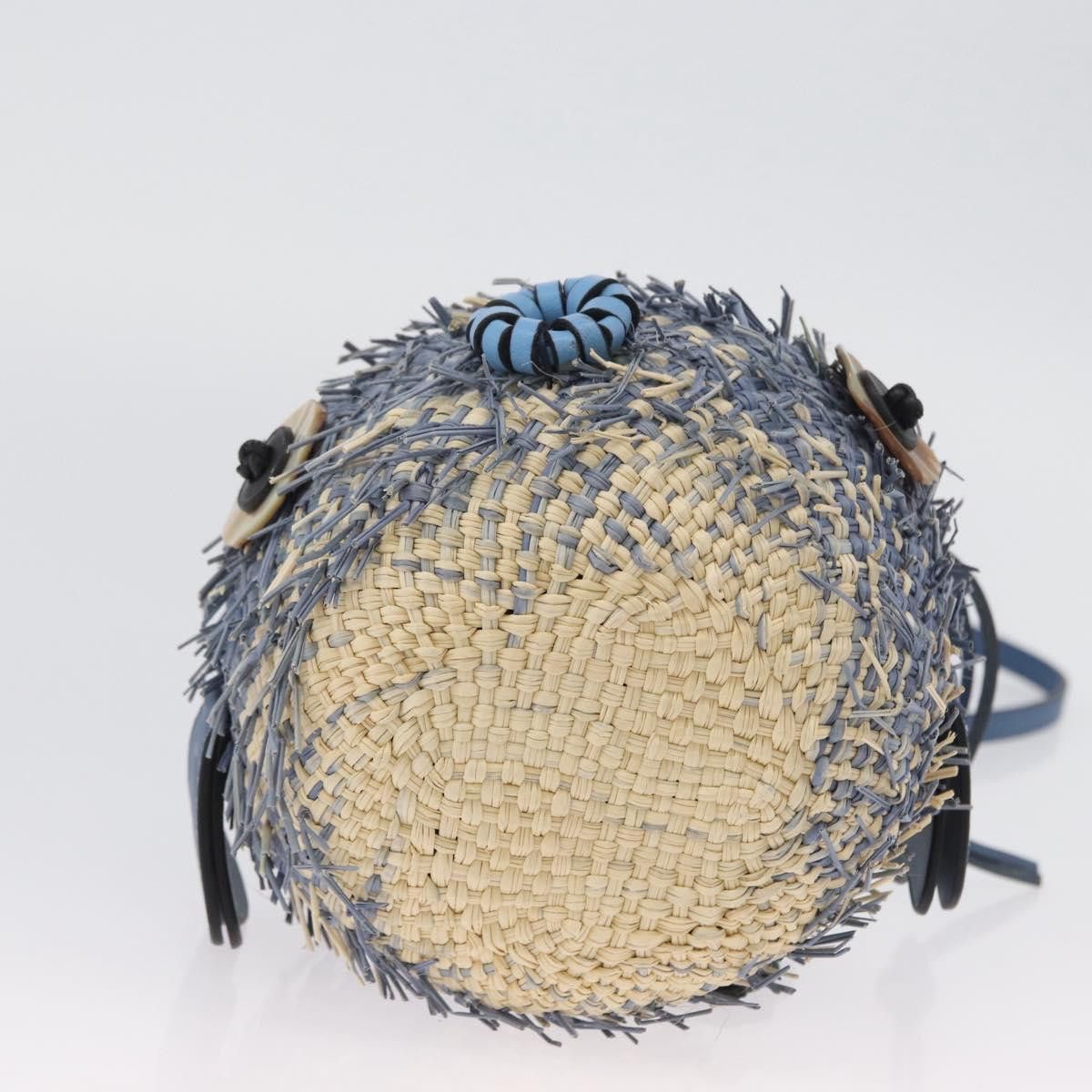 Loewe LOEWE Basket Bag Blow Fish Shoulder Bag Raffia Light Blue Size ONE SIZE - 5 Thumbnail