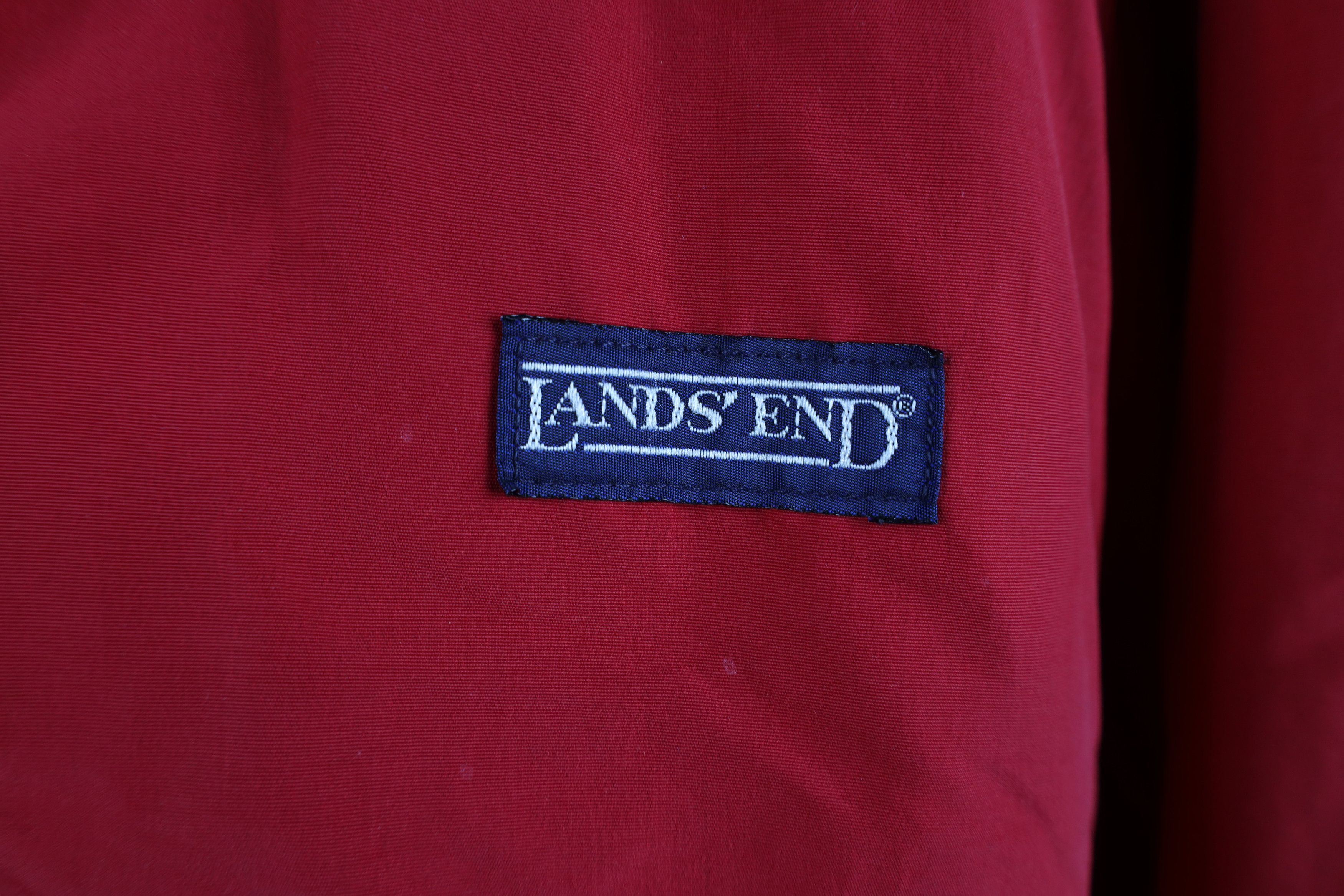 Lands' End Vintage 90s Lands End Fleece Lined Squall Jacket Red USA Size US XL / EU 56 / 4 - 4 Thumbnail