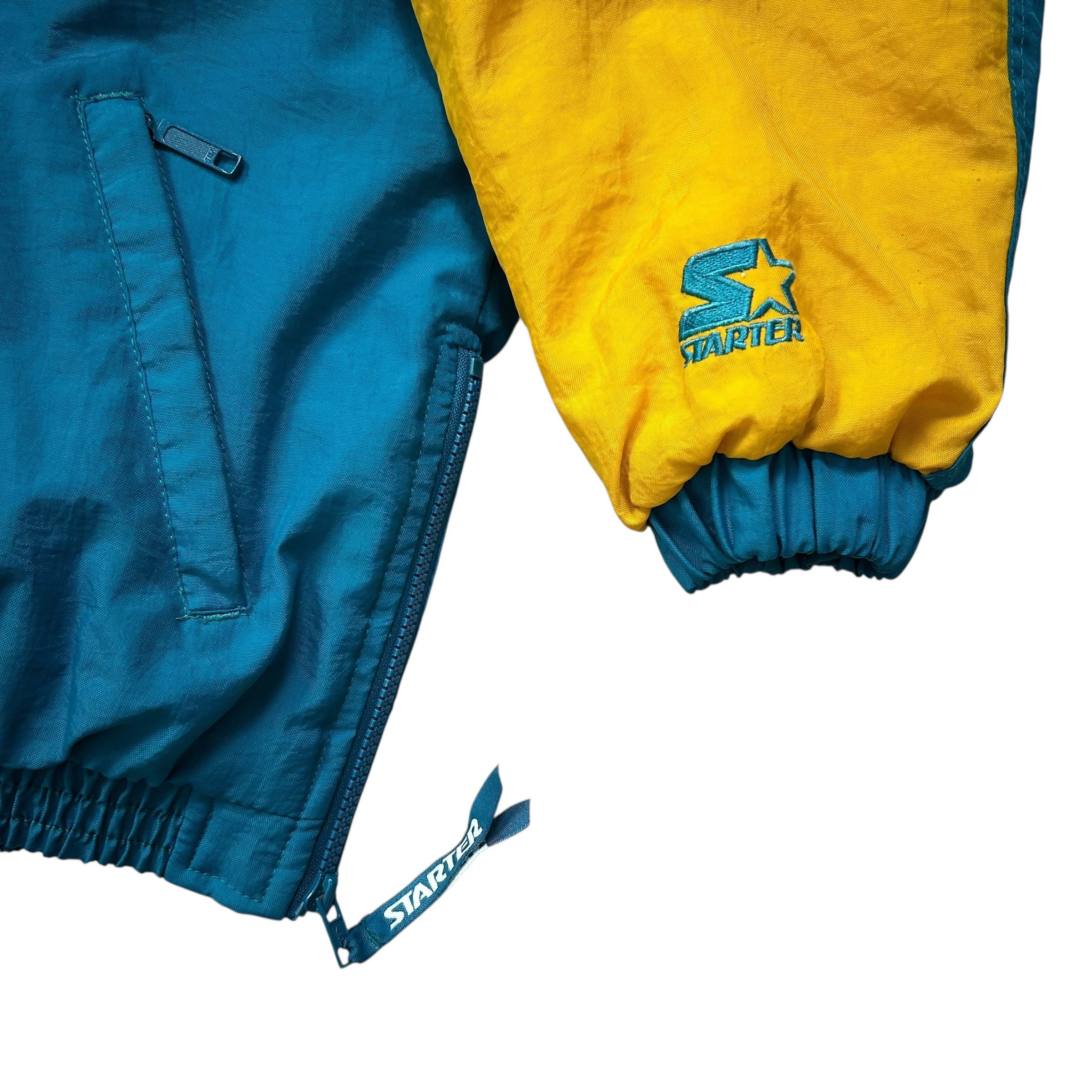 NFL VTG 90s JACKSONVILLE JAGUARS STARTER PUFFER JACKET PULLOVER Size US L / EU 52-54 / 3 - 5 Thumbnail