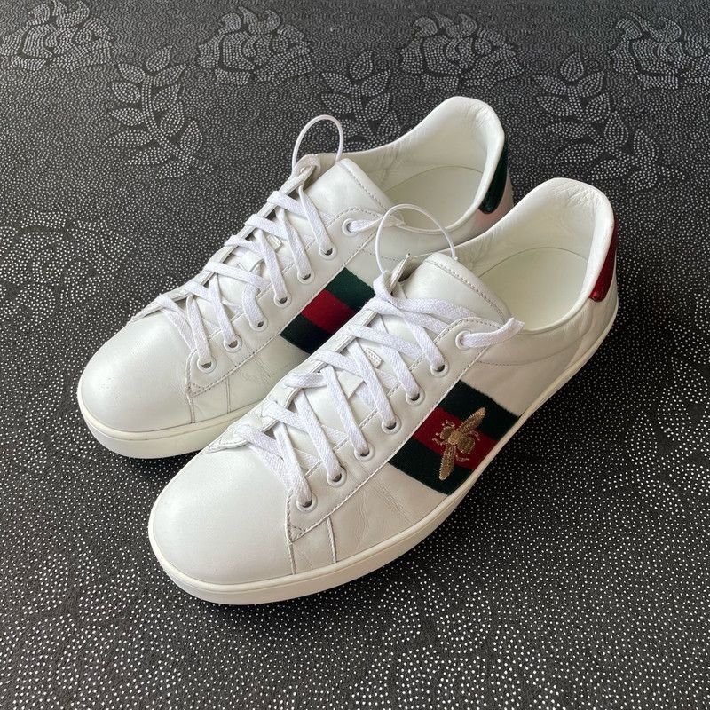Gucci Gucci Ace Leather Low-Top Sneakers Size US 9.5 / EU 42-43 - 1 Thumbnail