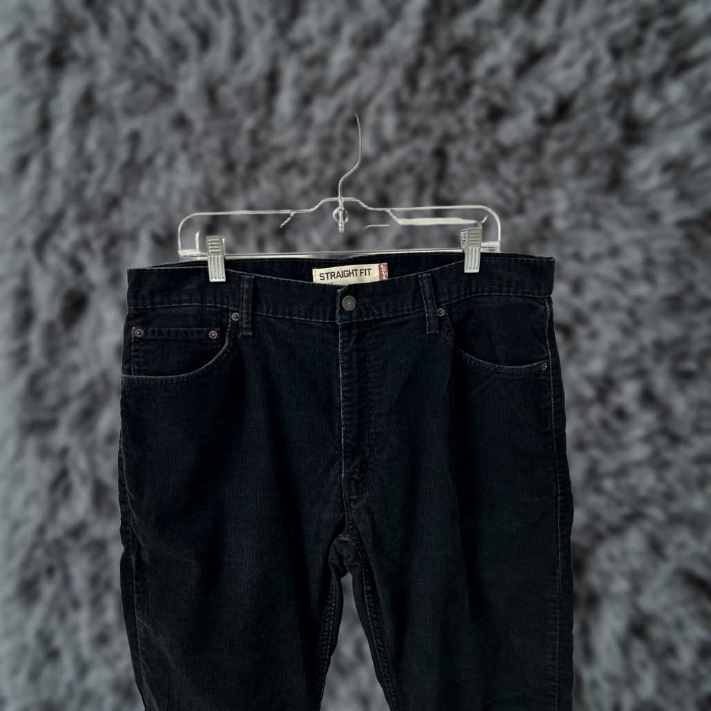 Levi's Levi's 505 Corduroy Pants Mens 36x30 Black Straight Fit White Tab Trousers Size US 36 / EU 52 - 1 Thumbnail