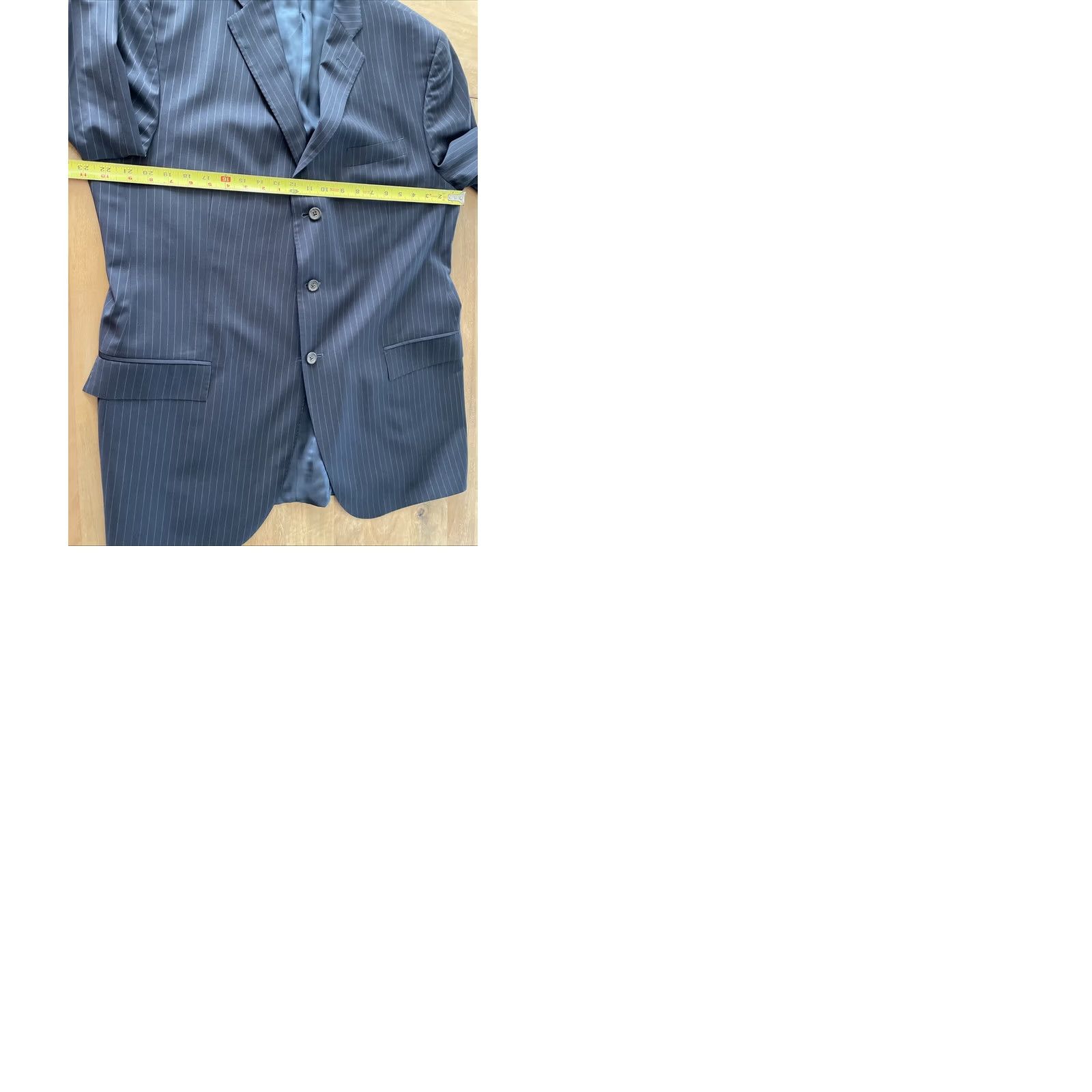 Polo Ralph Lauren Polo Ralph Lauren Blazer Sport Coat Mens 46L Slim Navy Blue Pinstripe Wool 3-Button Notch Lapel Italy St... Size US XXL / EU 58 / 5 - 9 Thumbnail
